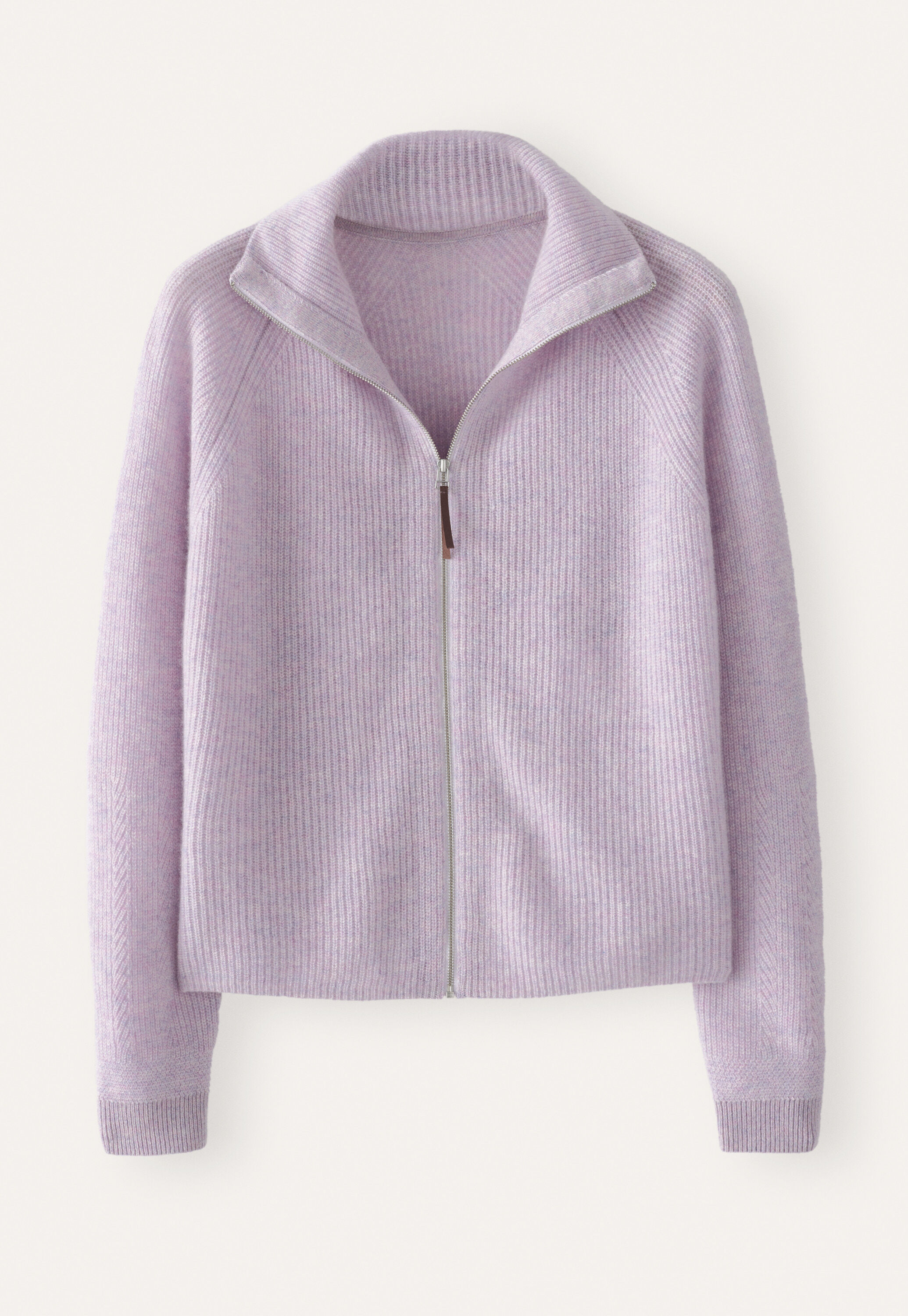 Zip-front cardigan