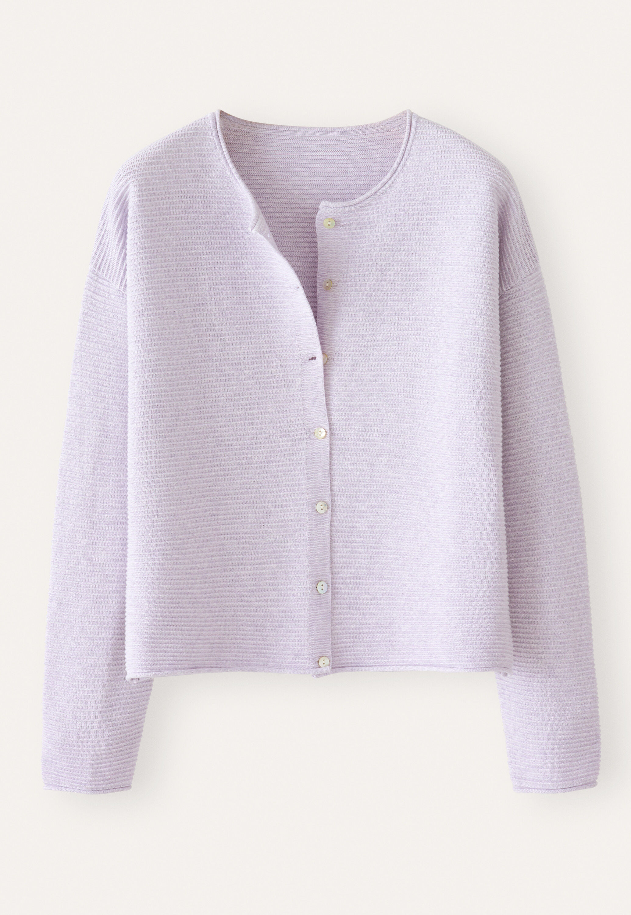 Ripple-stitch cardigan
