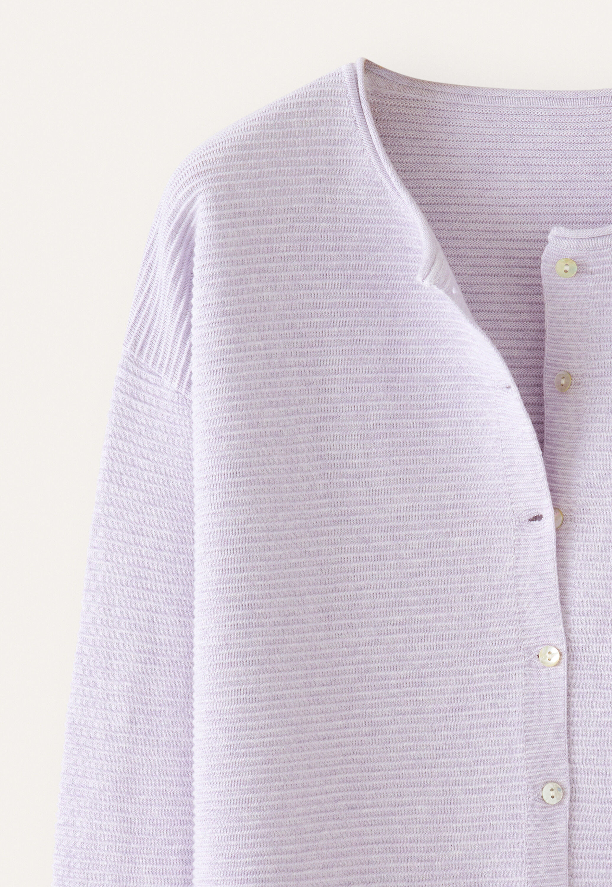 Ripple-stitch cardigan