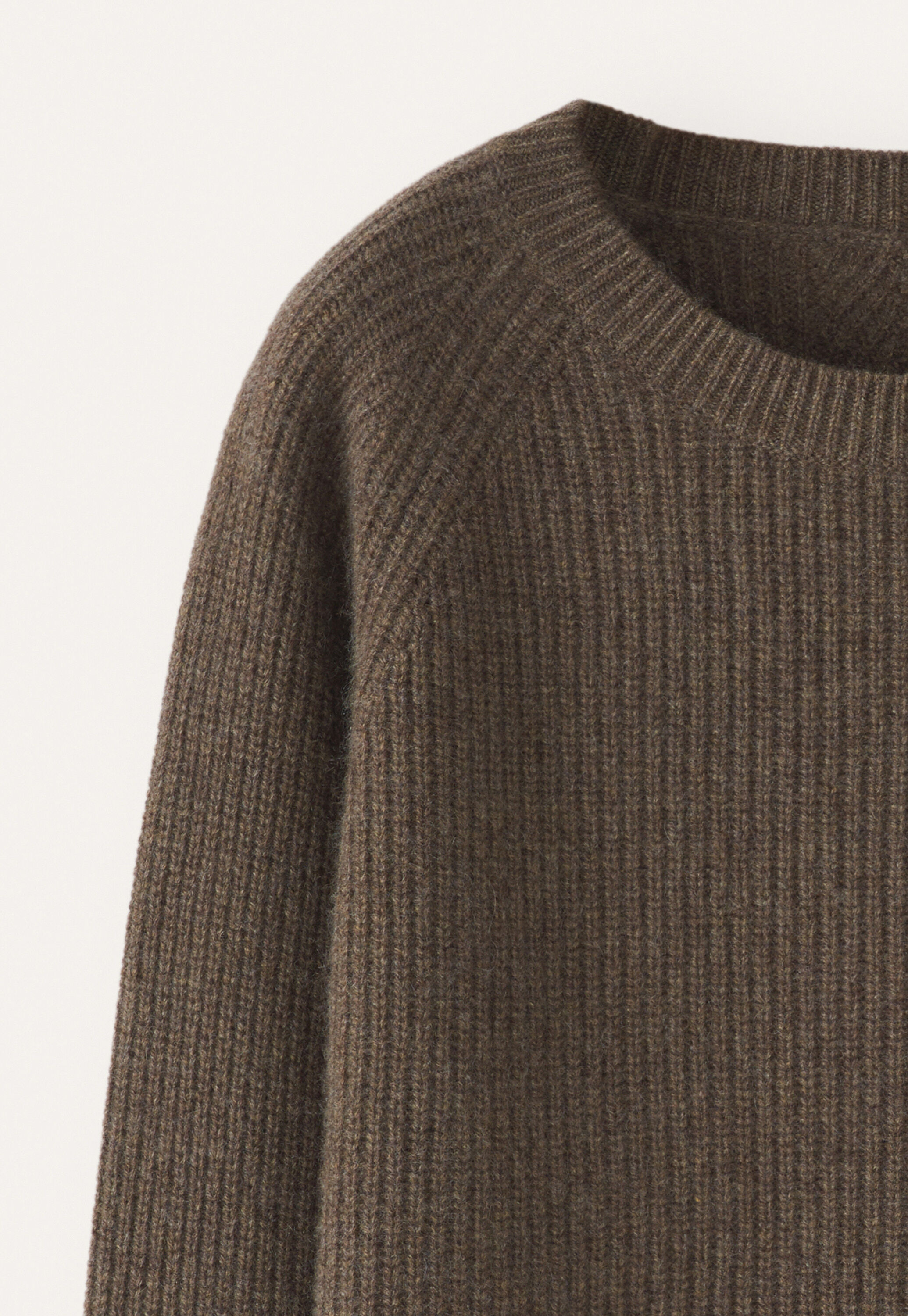 Ribbed crew-neck sweater