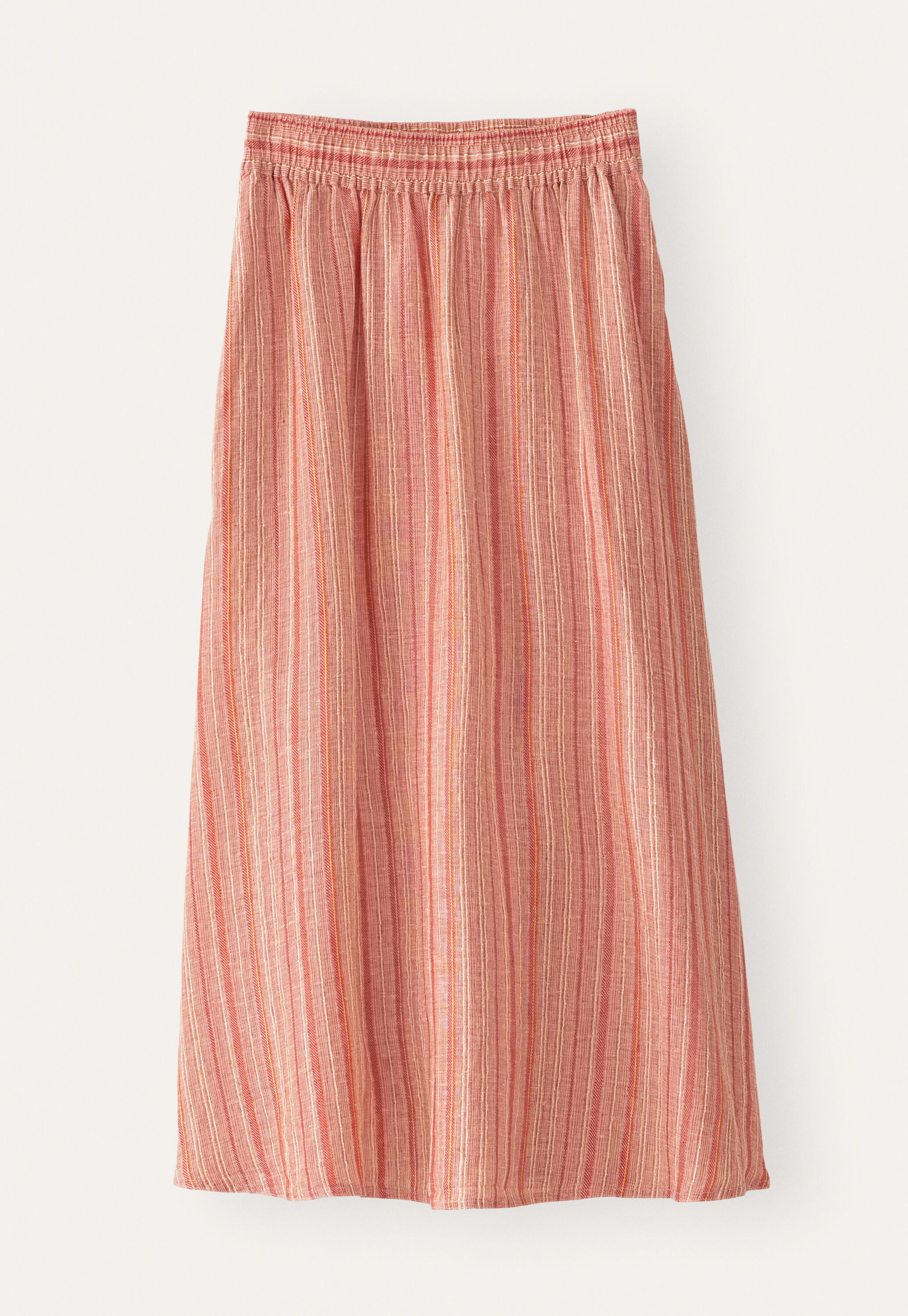 Striped A-line skirt