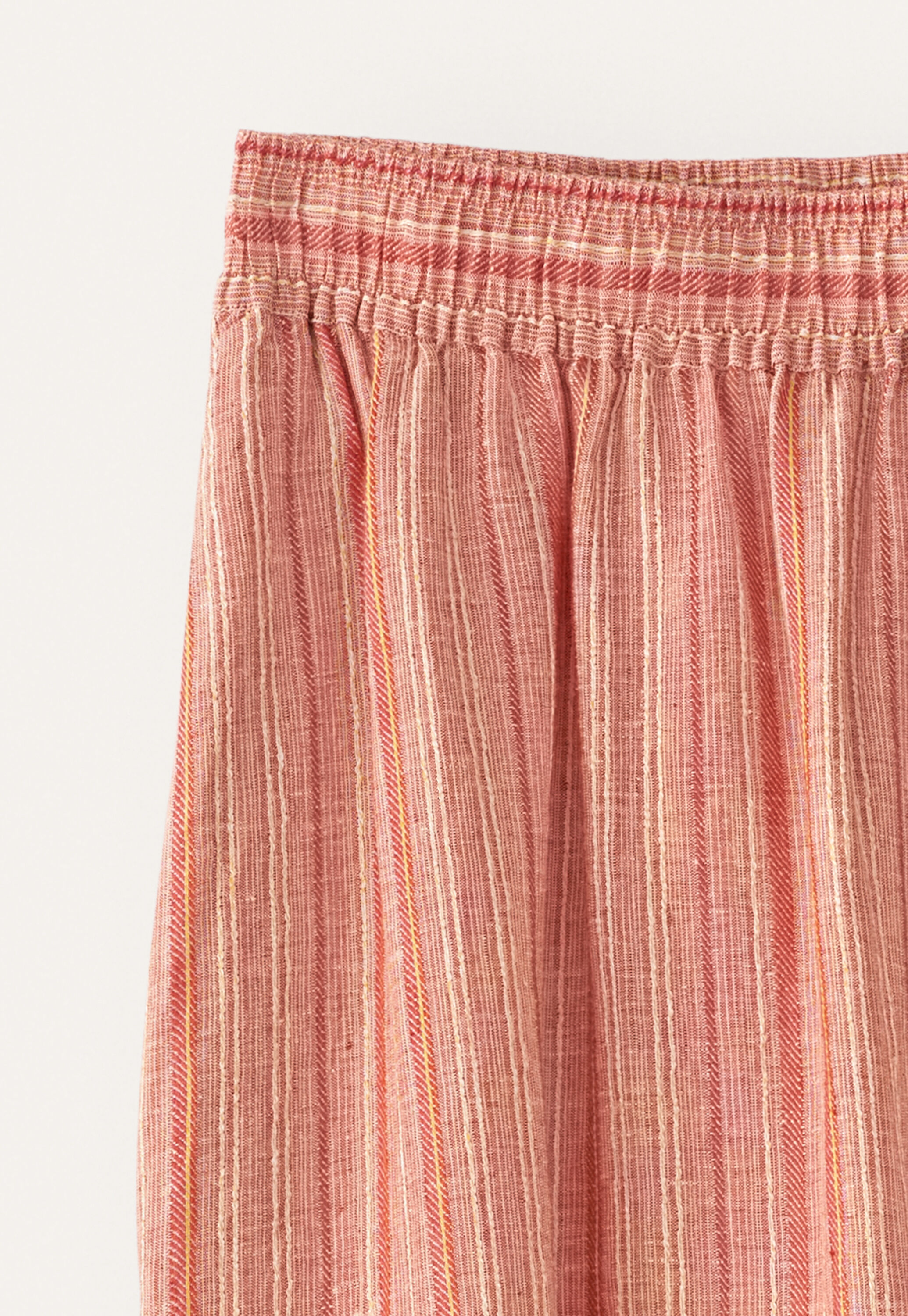 Striped A-line skirt