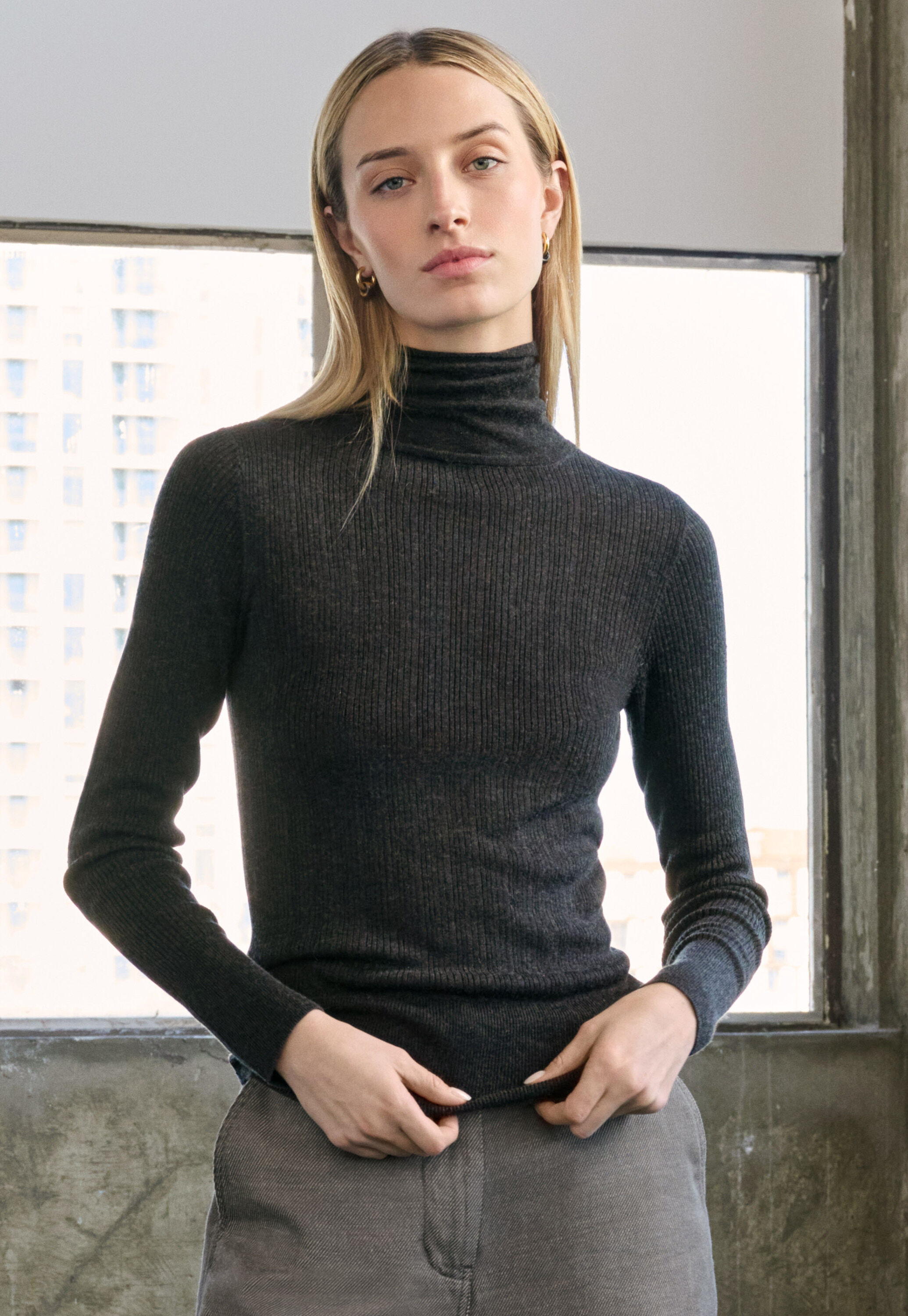 Peplum-detail dress