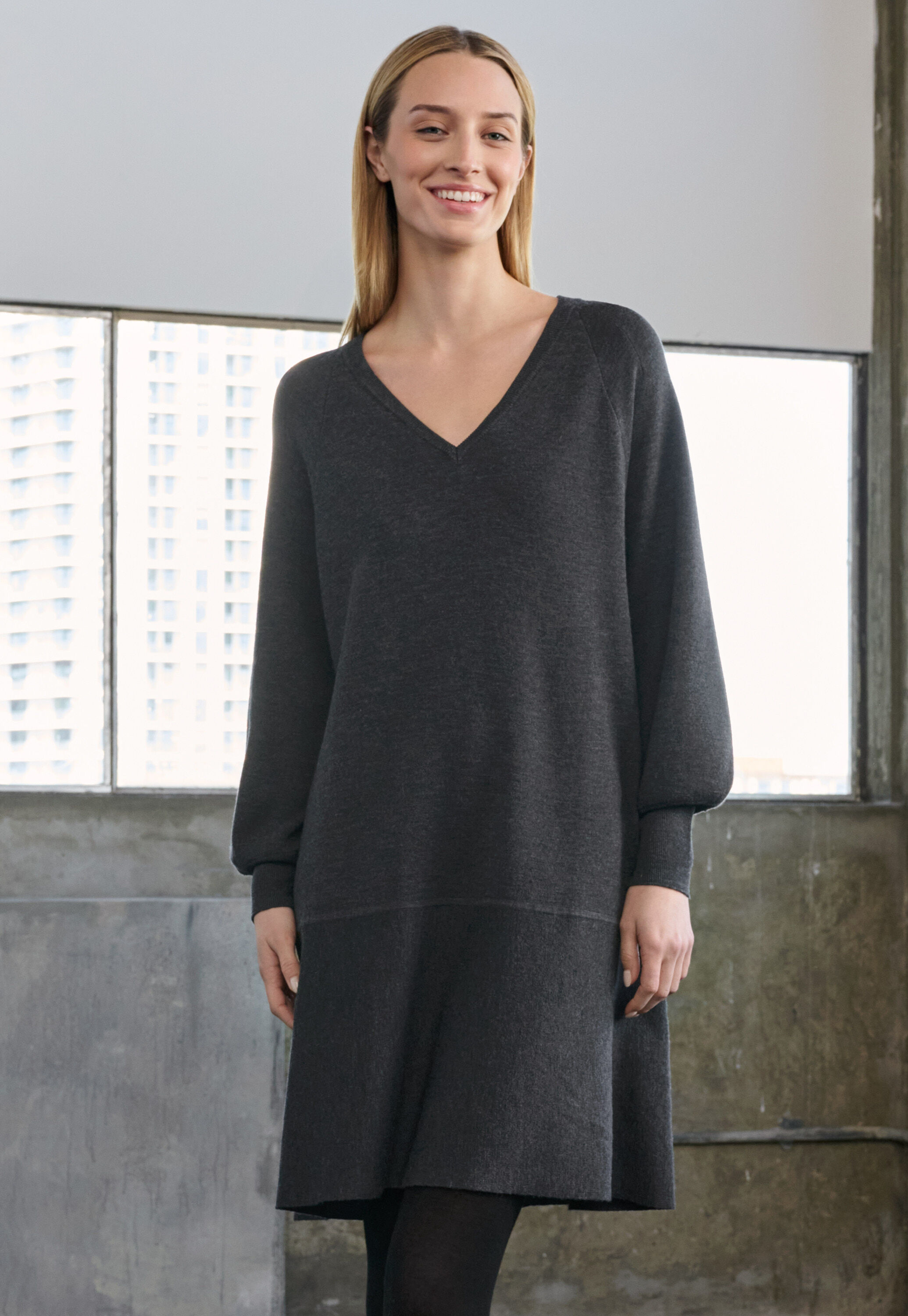 Peplum-detail dress