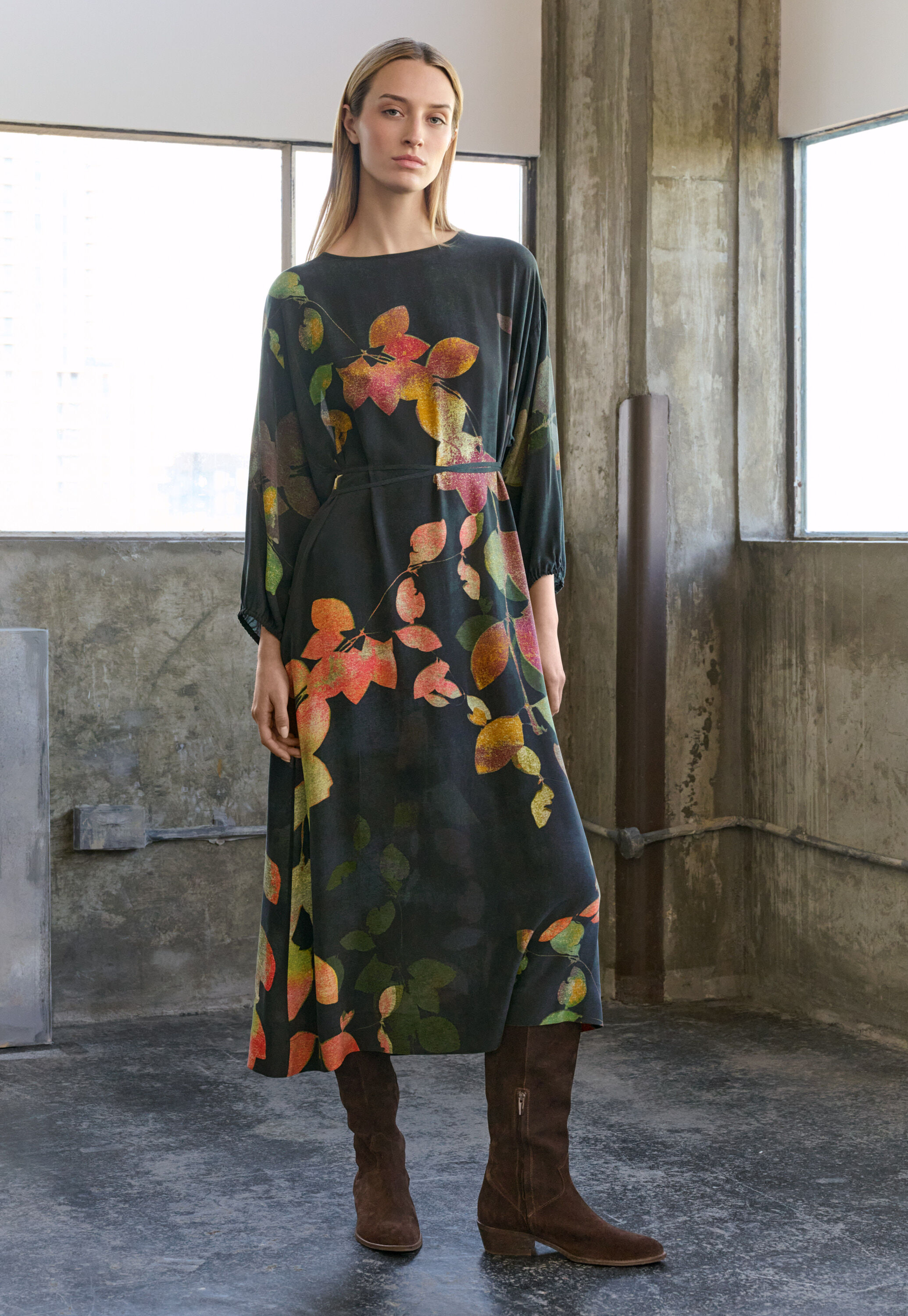 Peplum-detail dress