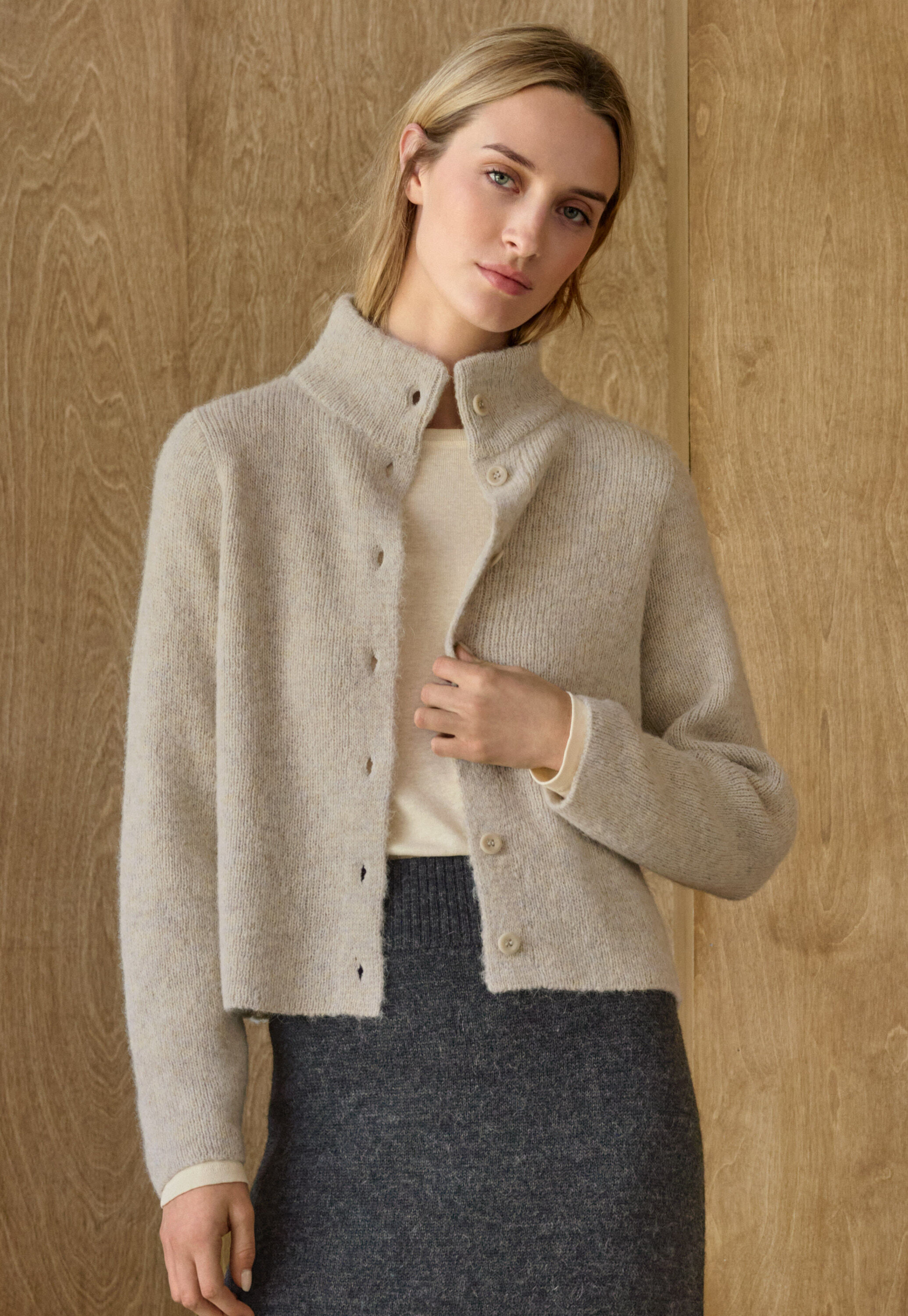 Ribbed long-sleeve top