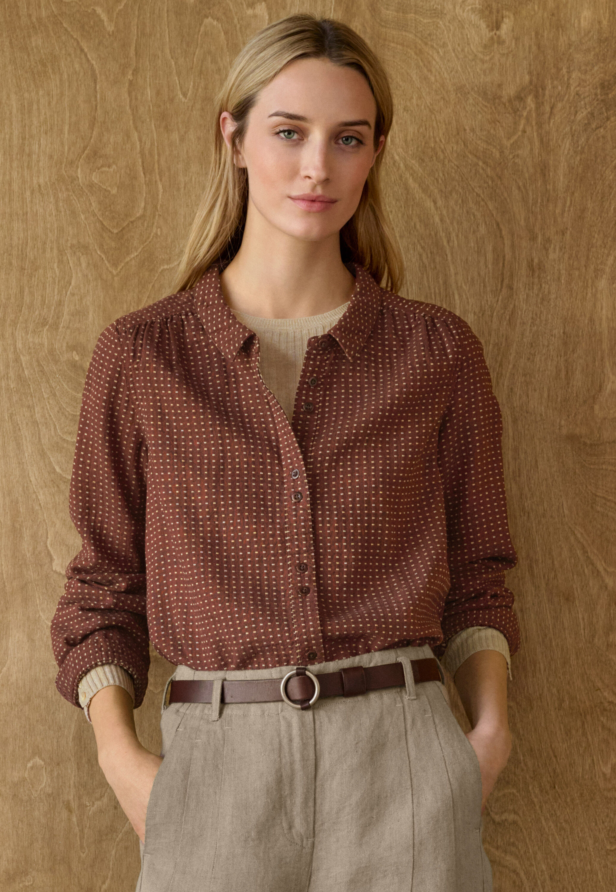 Dot-weave shirt
