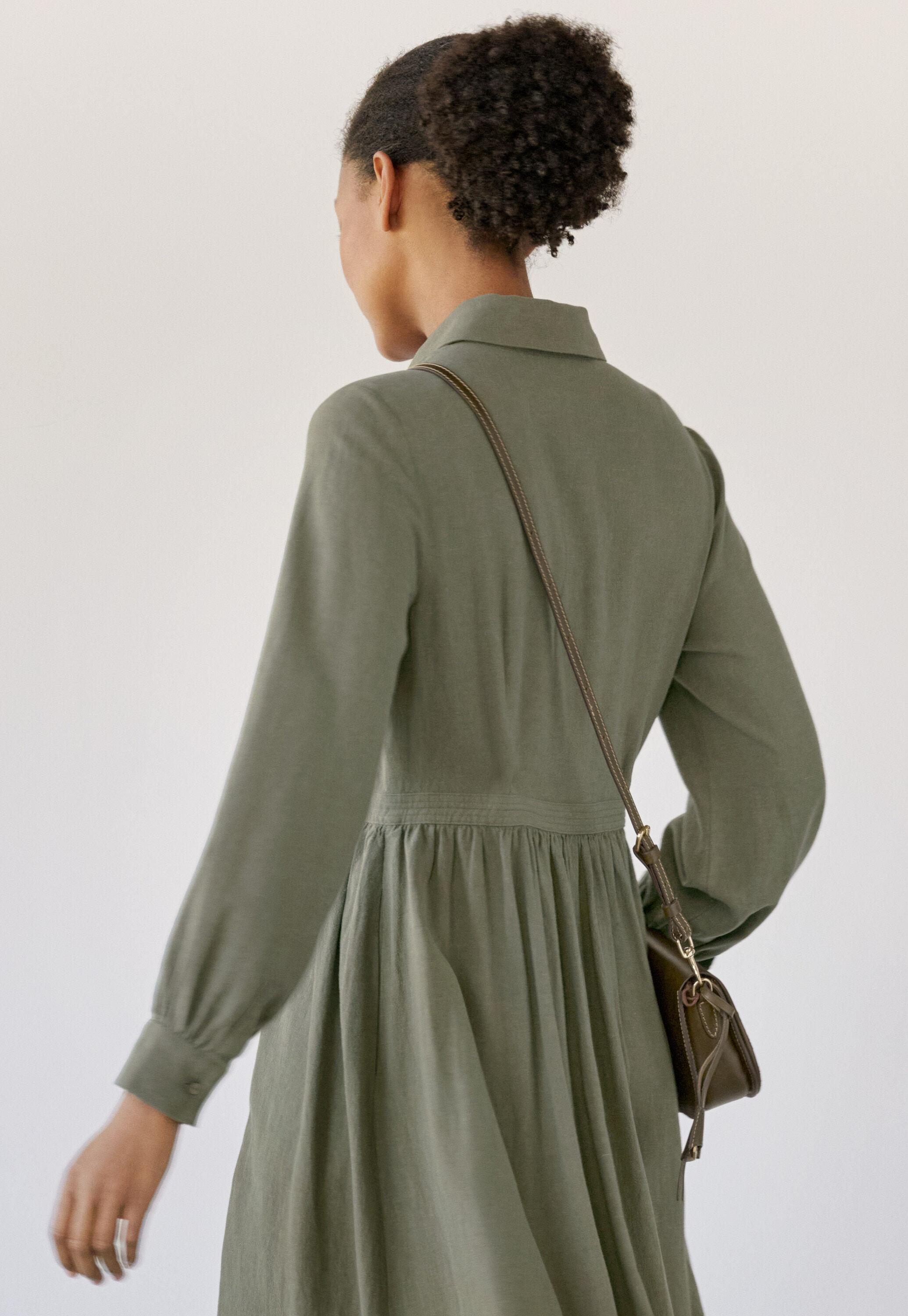 Peplum-detail dress