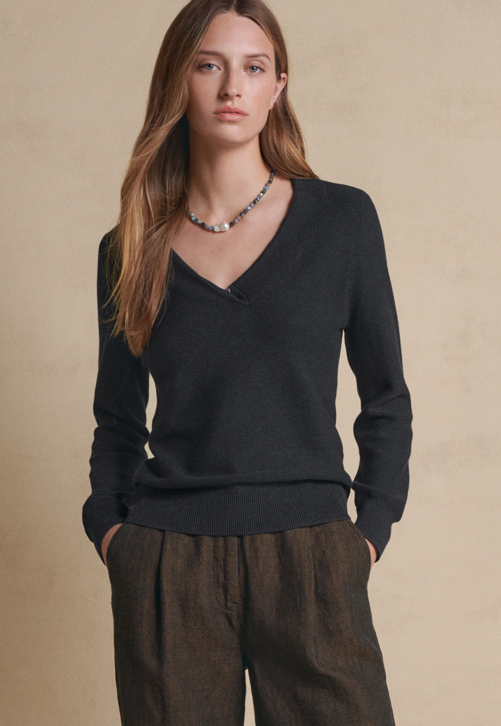 V-neck sweater
