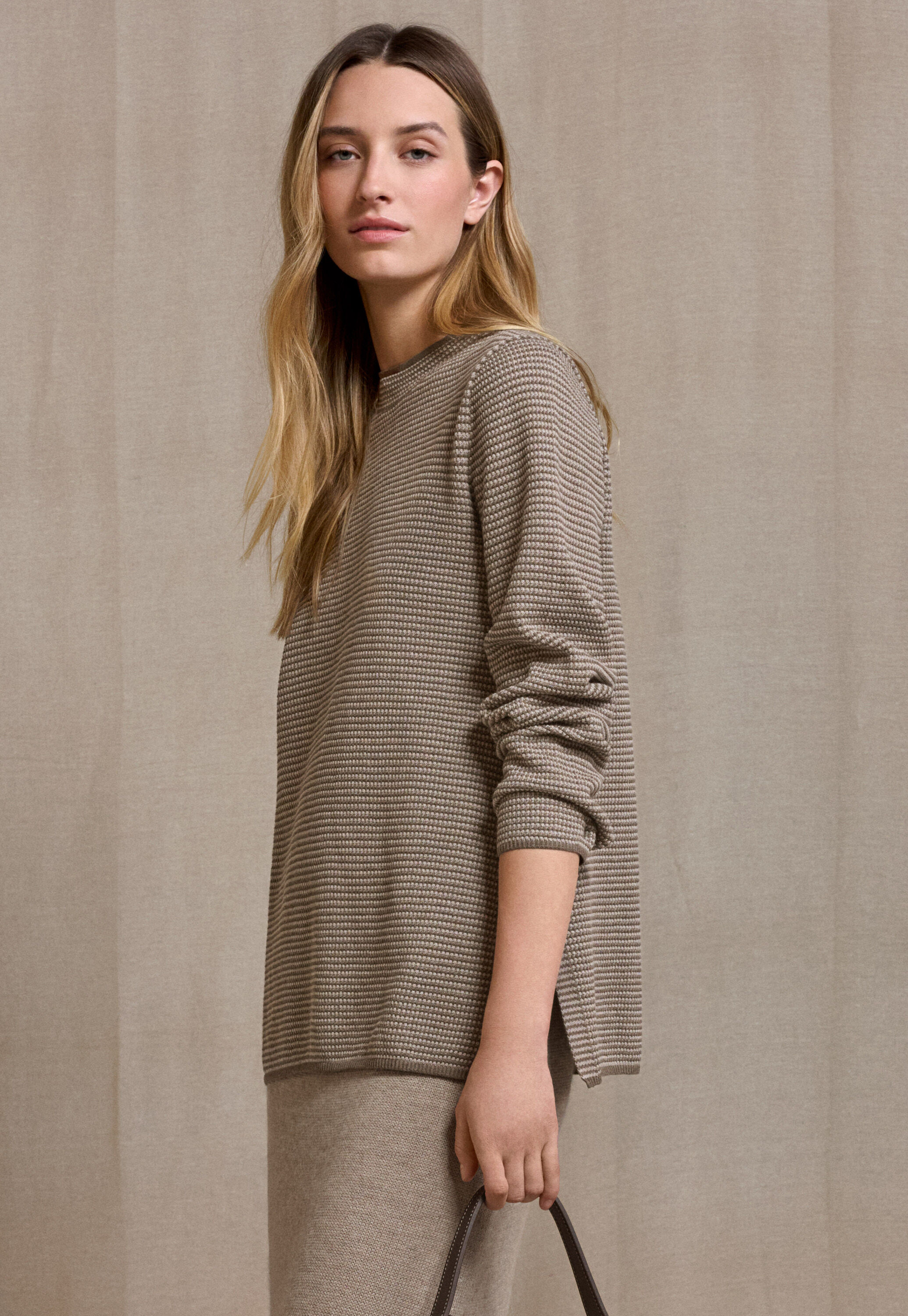 Moss-stitch tunic