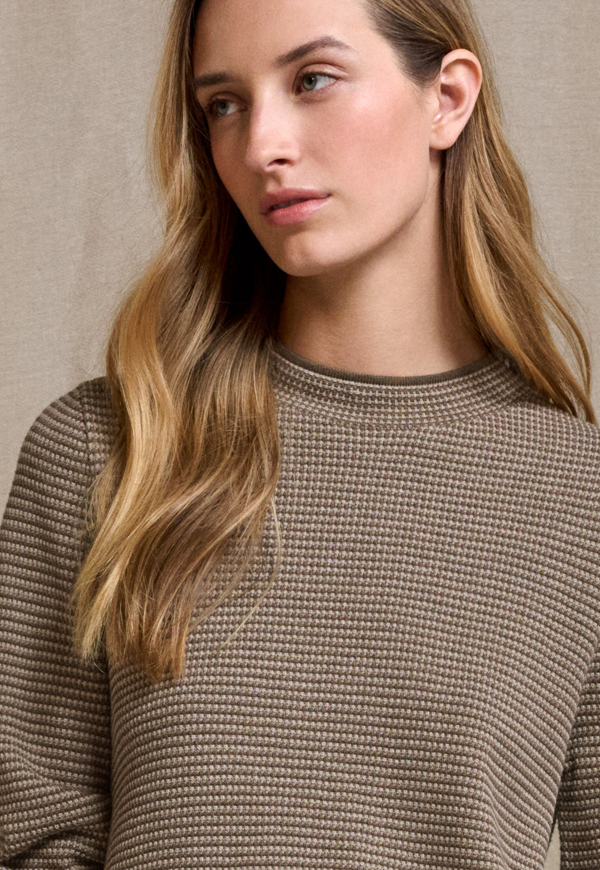 Moss-stitch tunic
