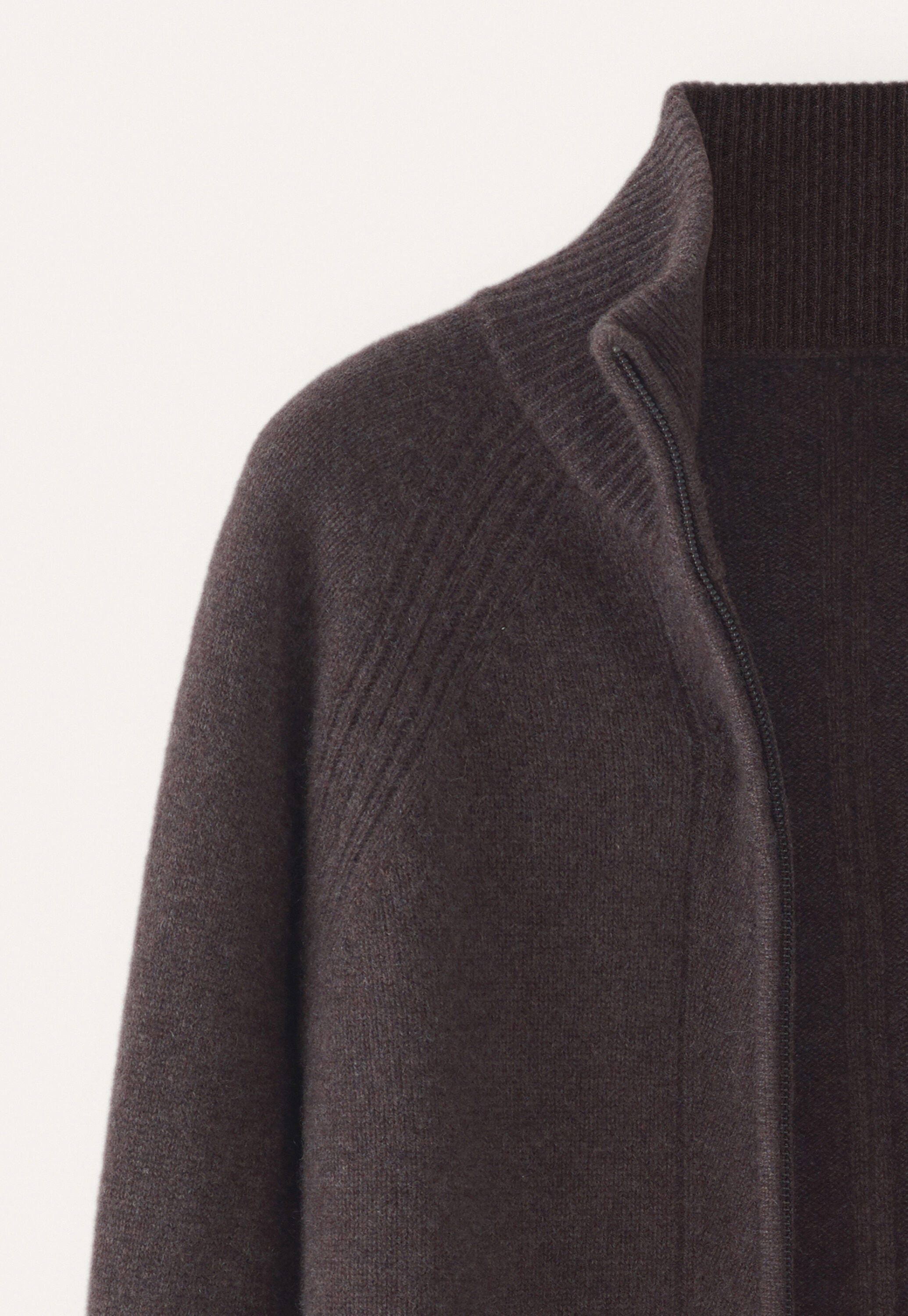 Zip-front cardigan