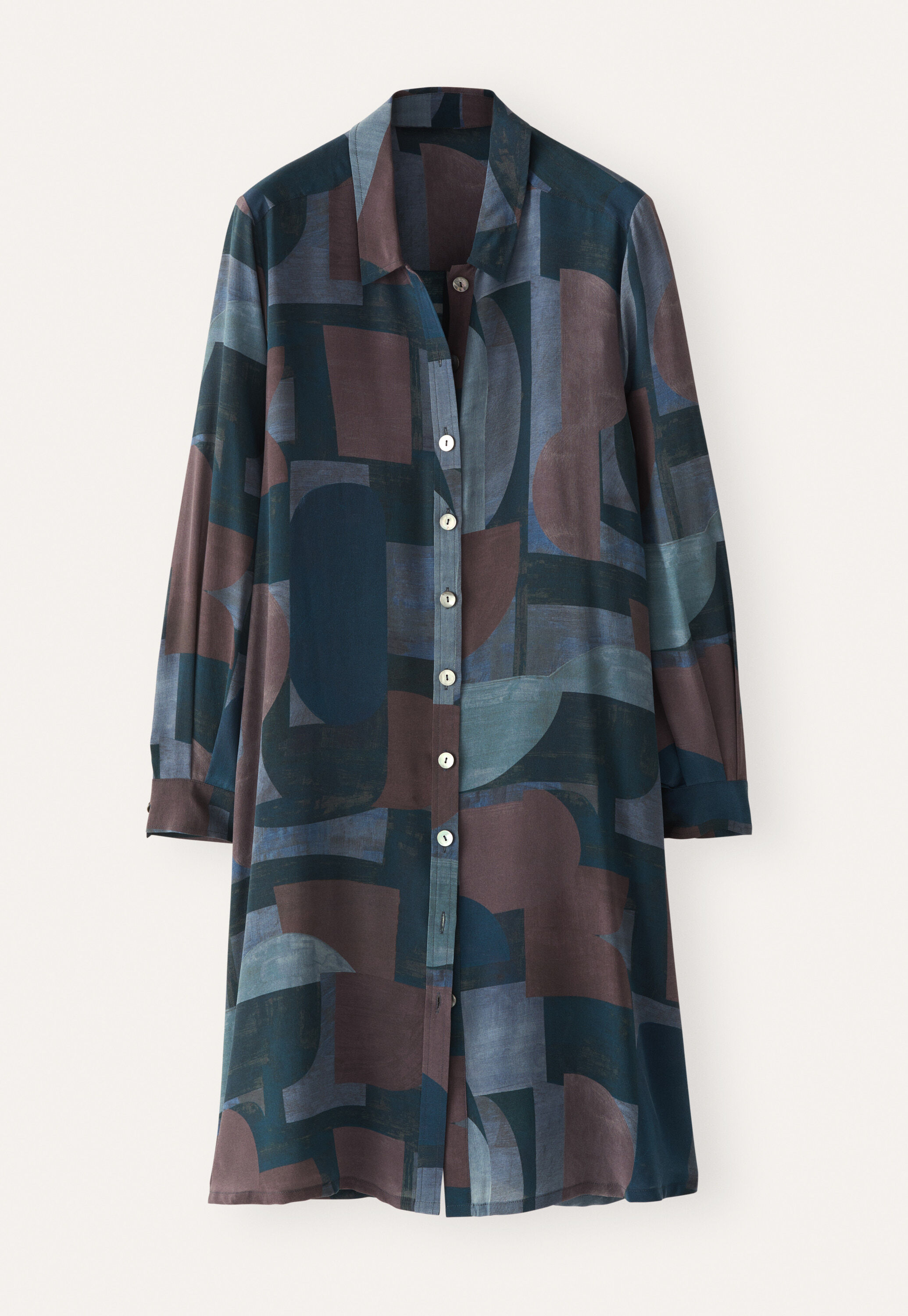 Printed shirtdress