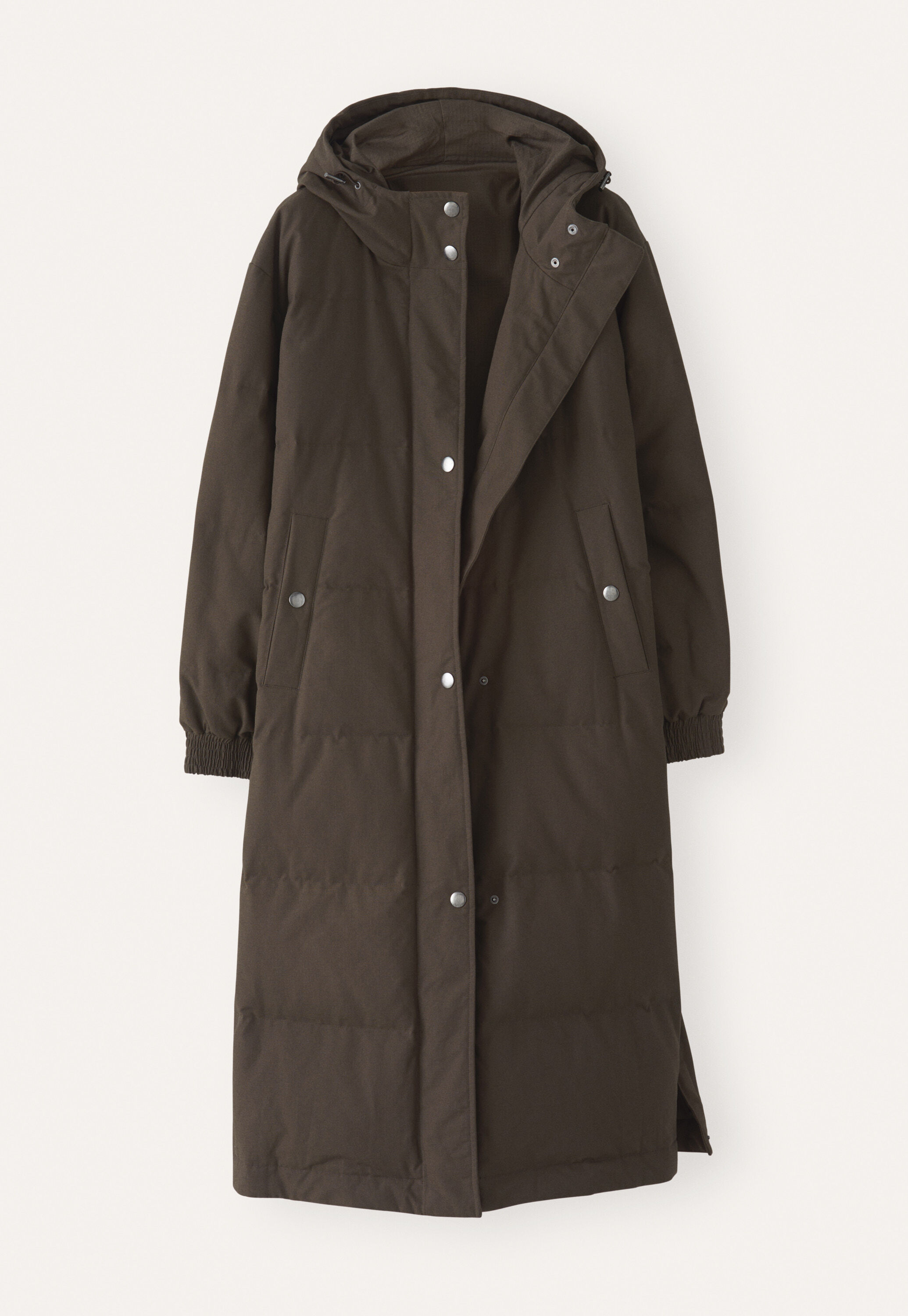 Long padded coat, Cocoa, large