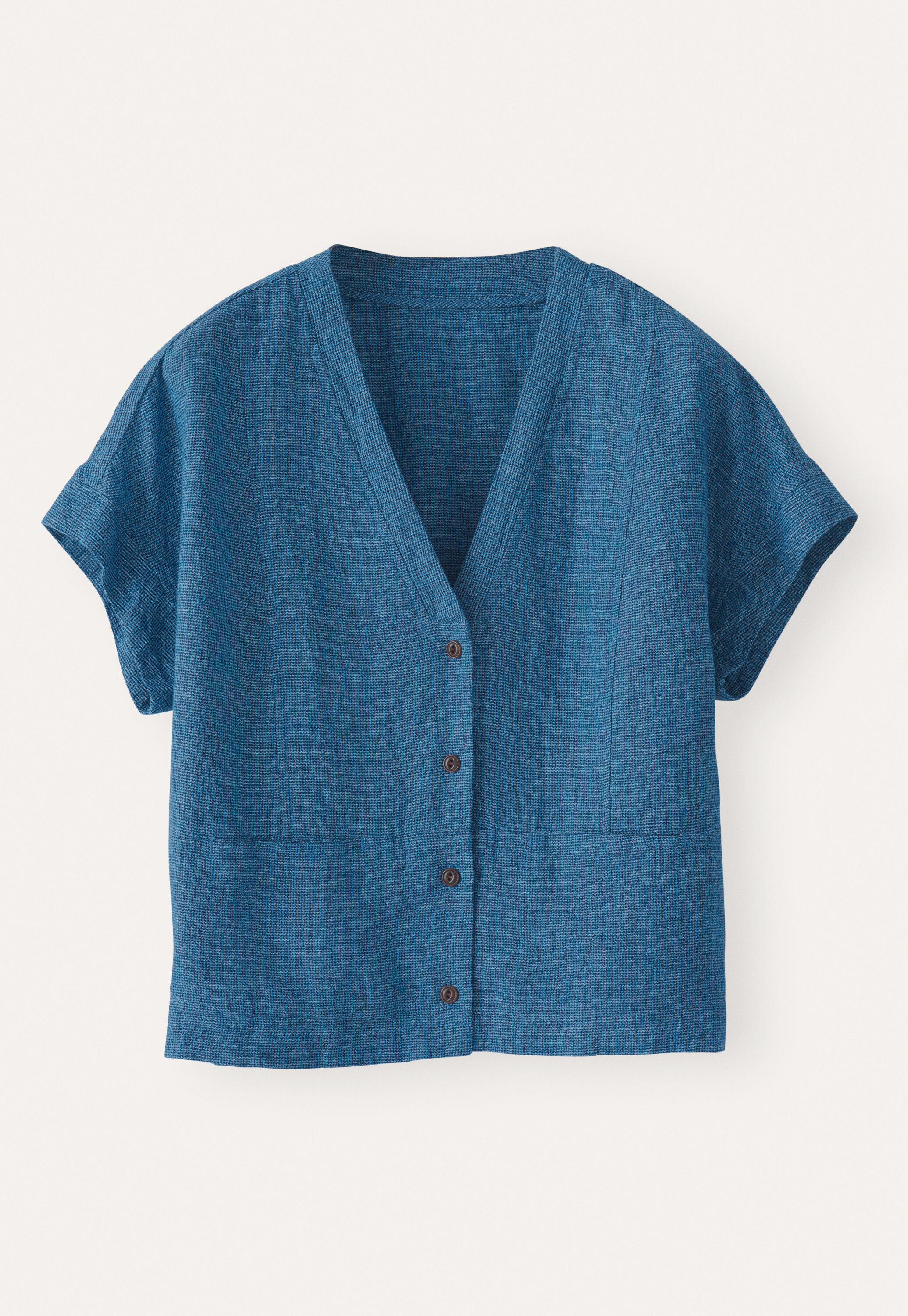 V-neck short-sleeve top