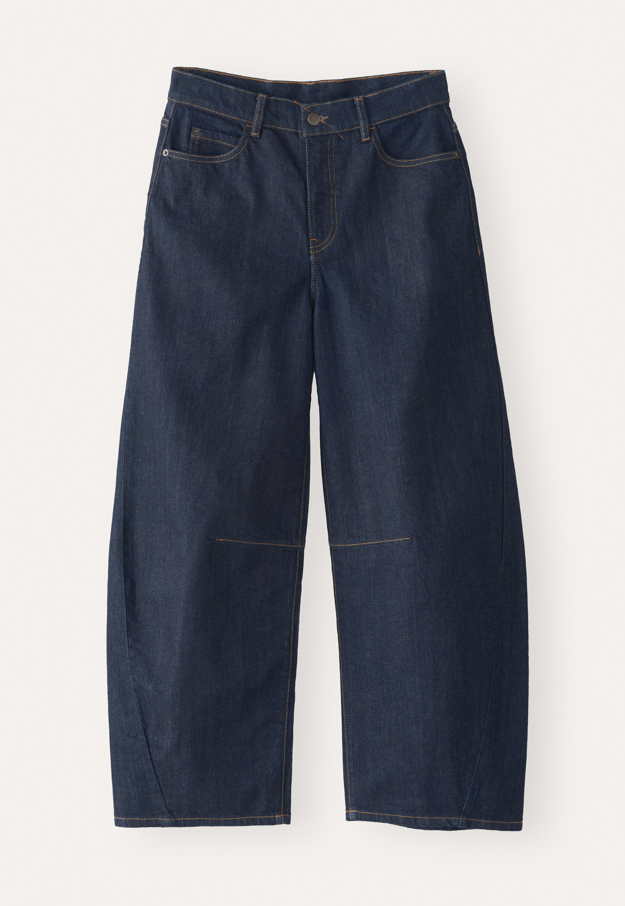 Barrel-leg jeans, Rinse wash Petite, large