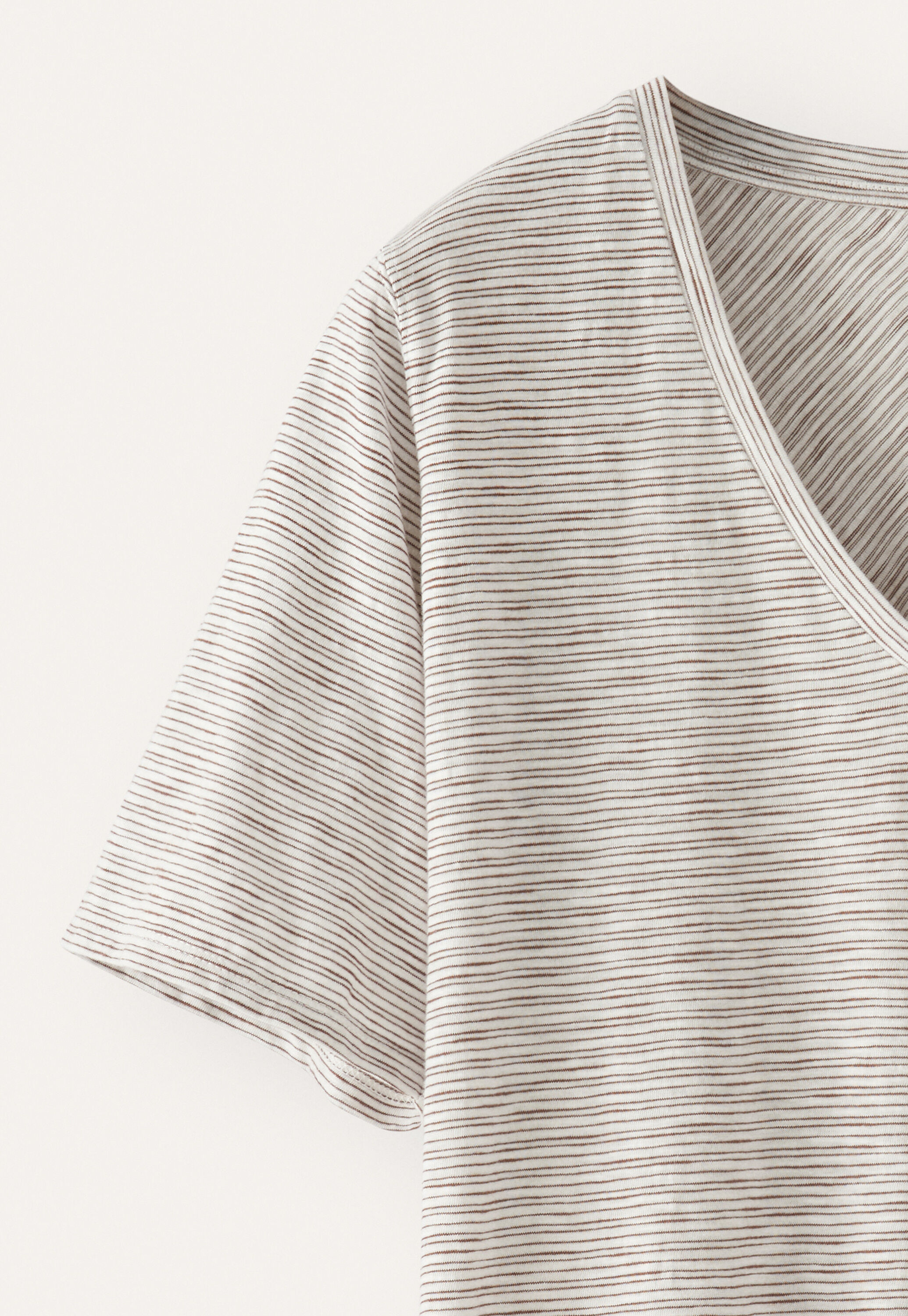 Striped T-shirt, Cream, large