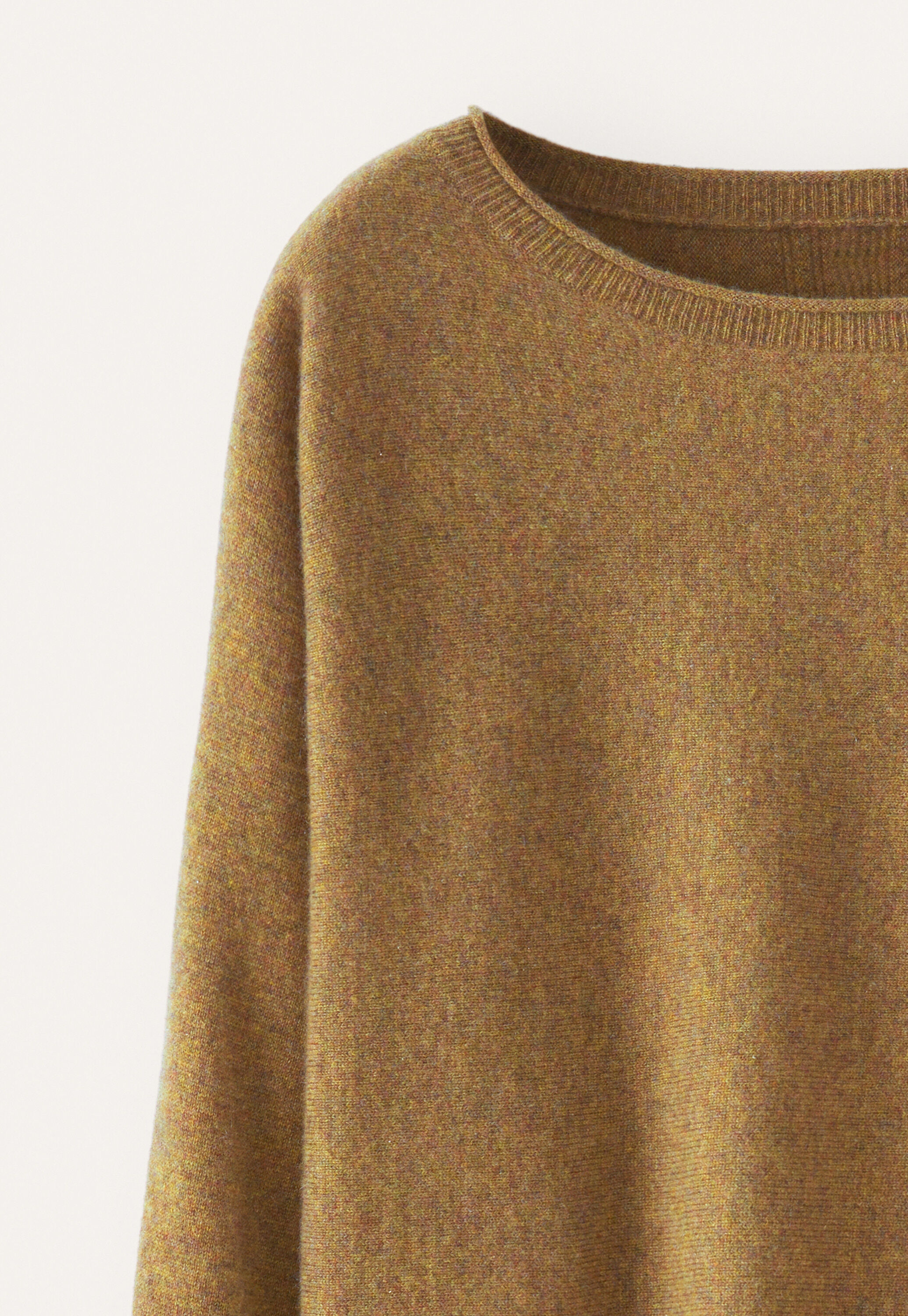 Dolman pleated-sleeve sweater