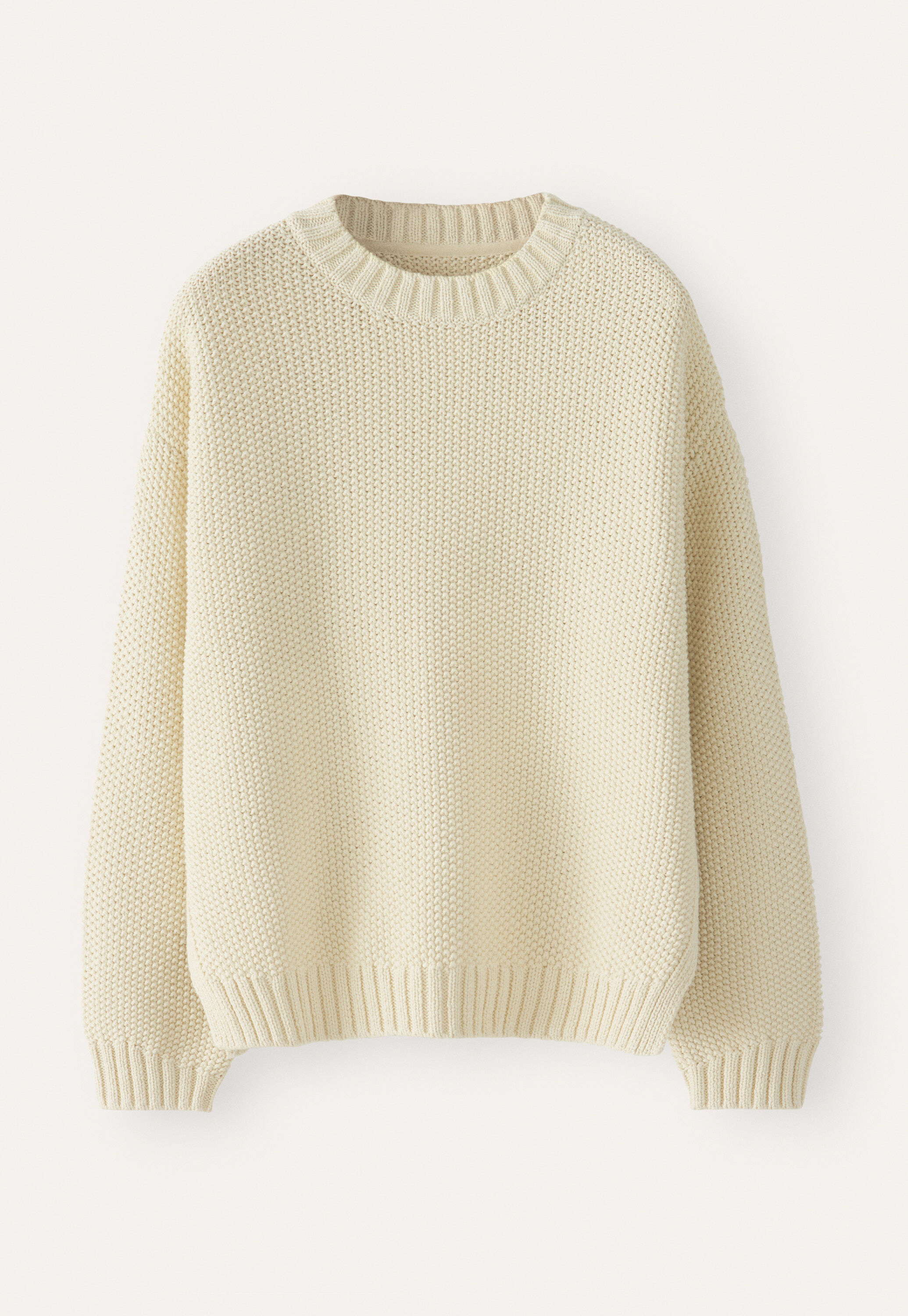 Moss-stitch sweater