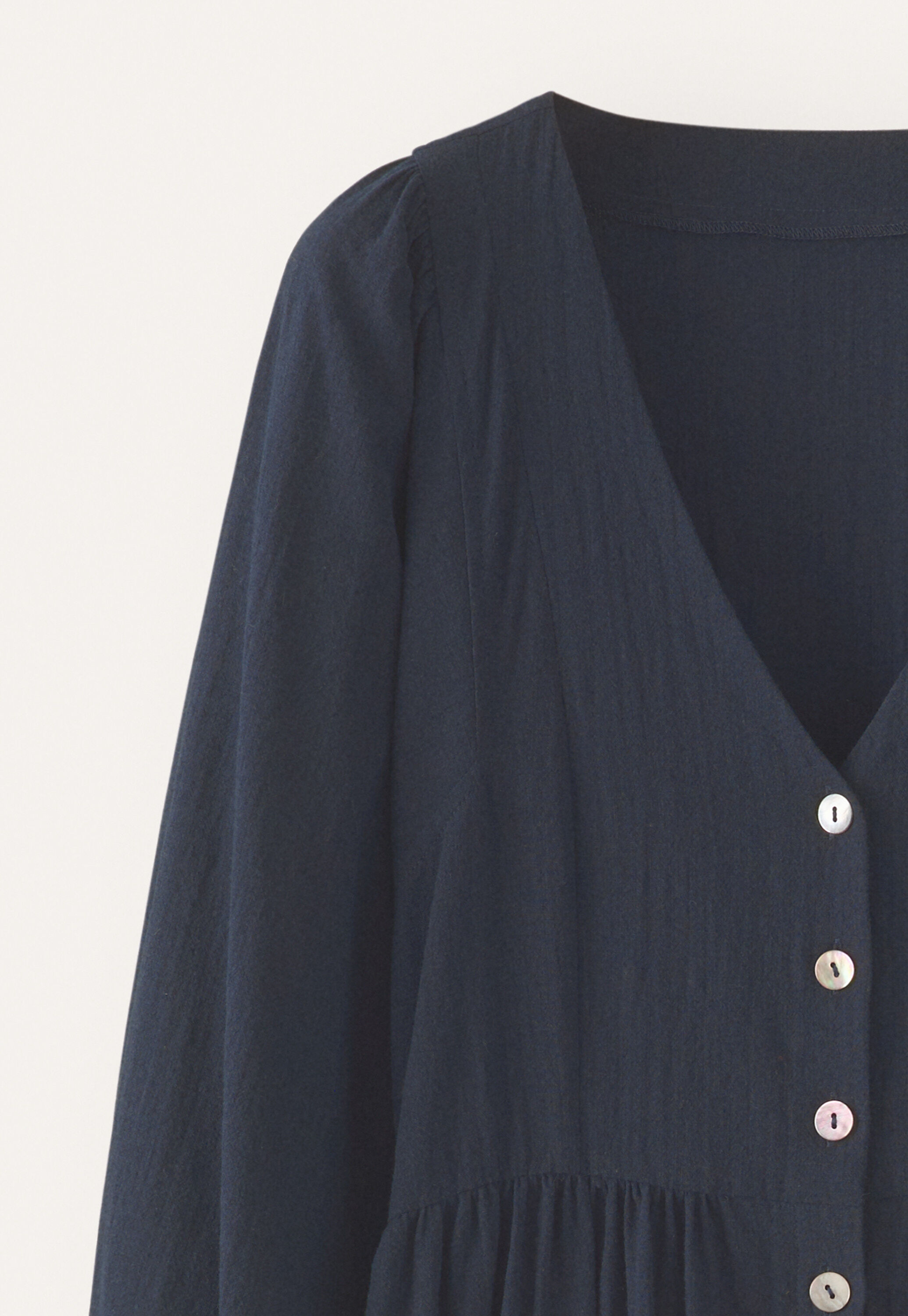 Gathered sleeve dress