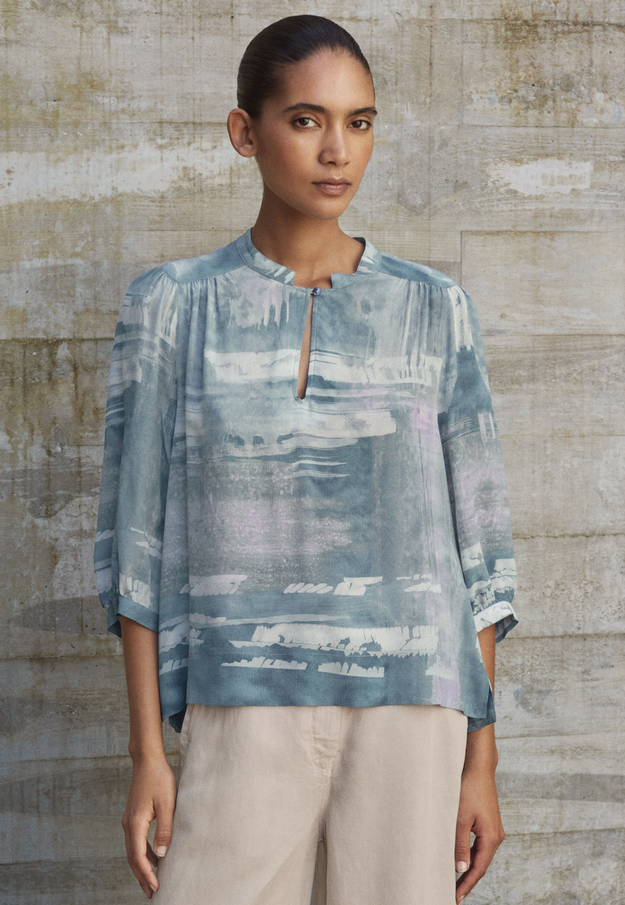 Patch pocket blouse