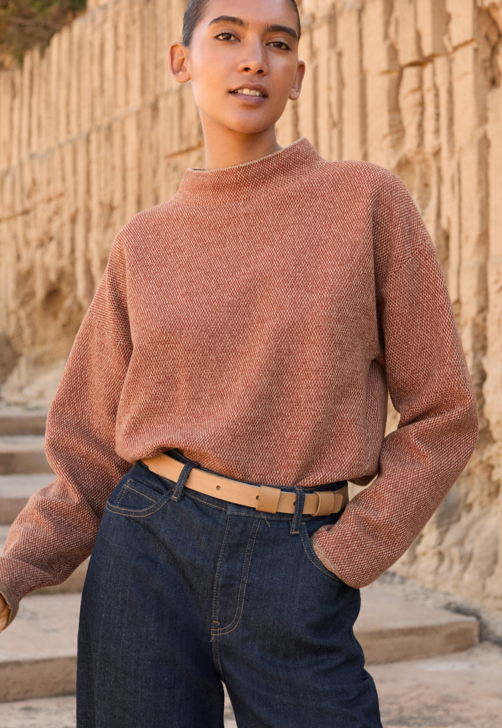 Hand-knitted cardigan