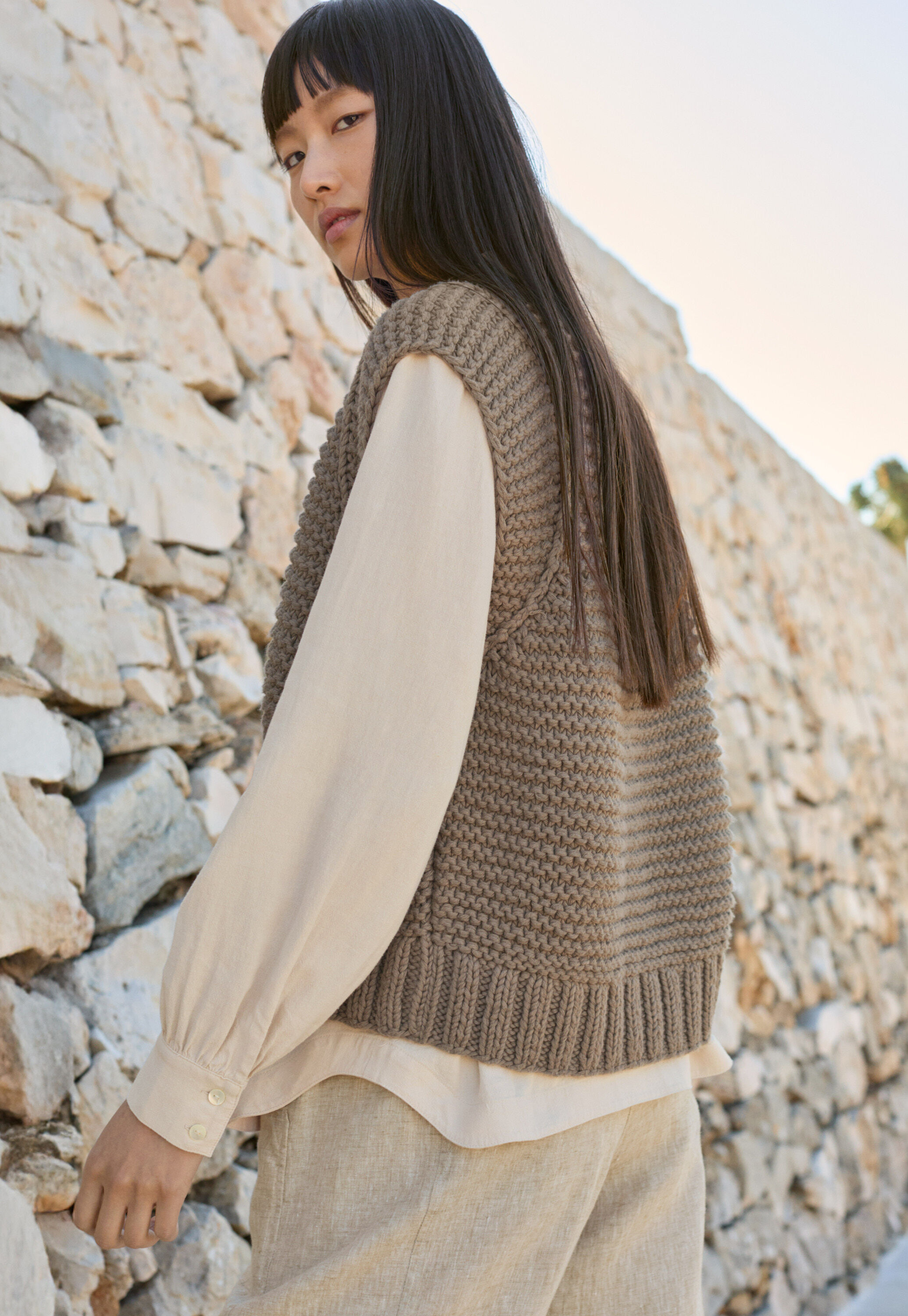 Hand-knitted cardigan