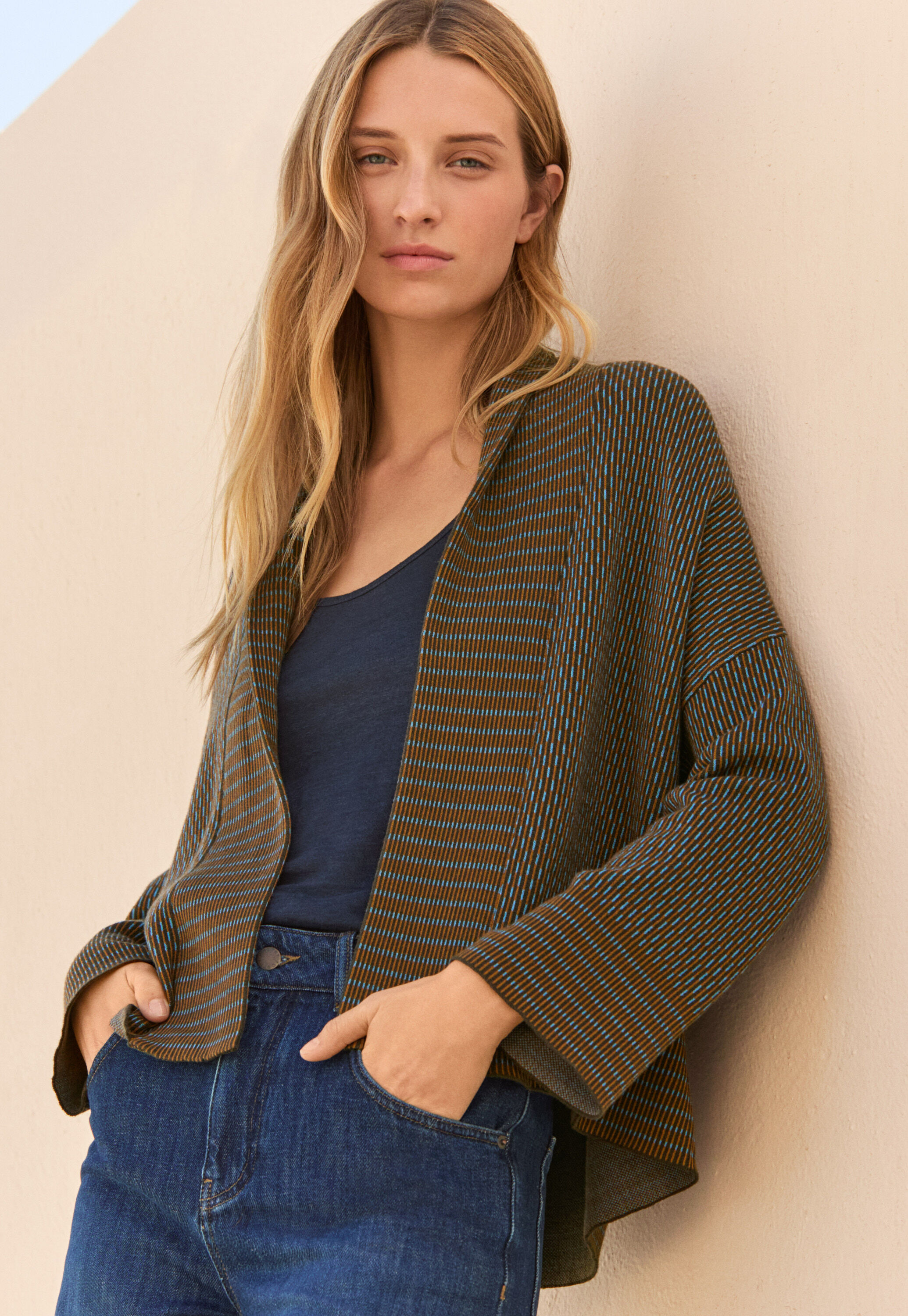 Hand-knitted cardigan