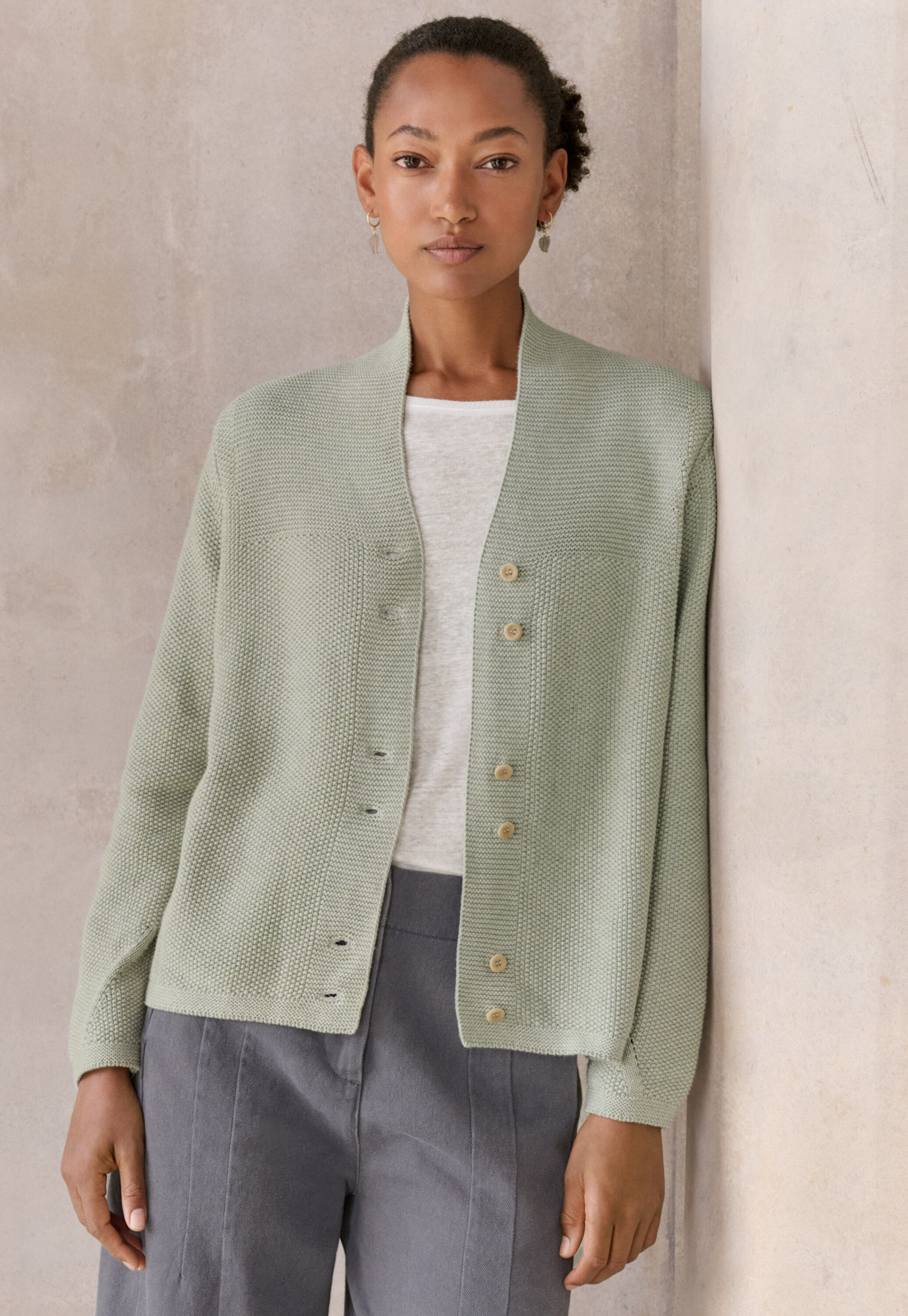 Hand-knitted cardigan