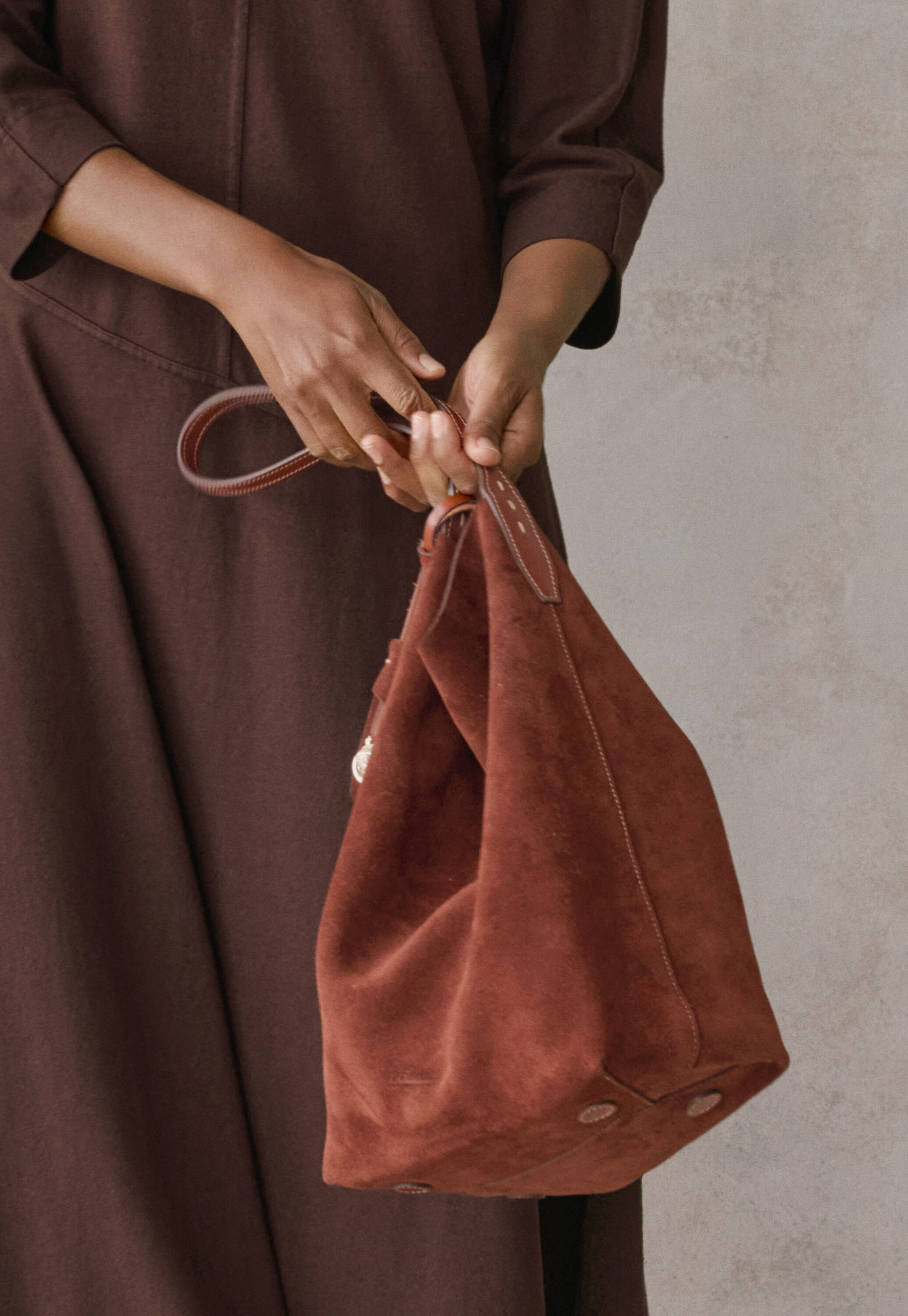 Bucket bag, Chestnut, large