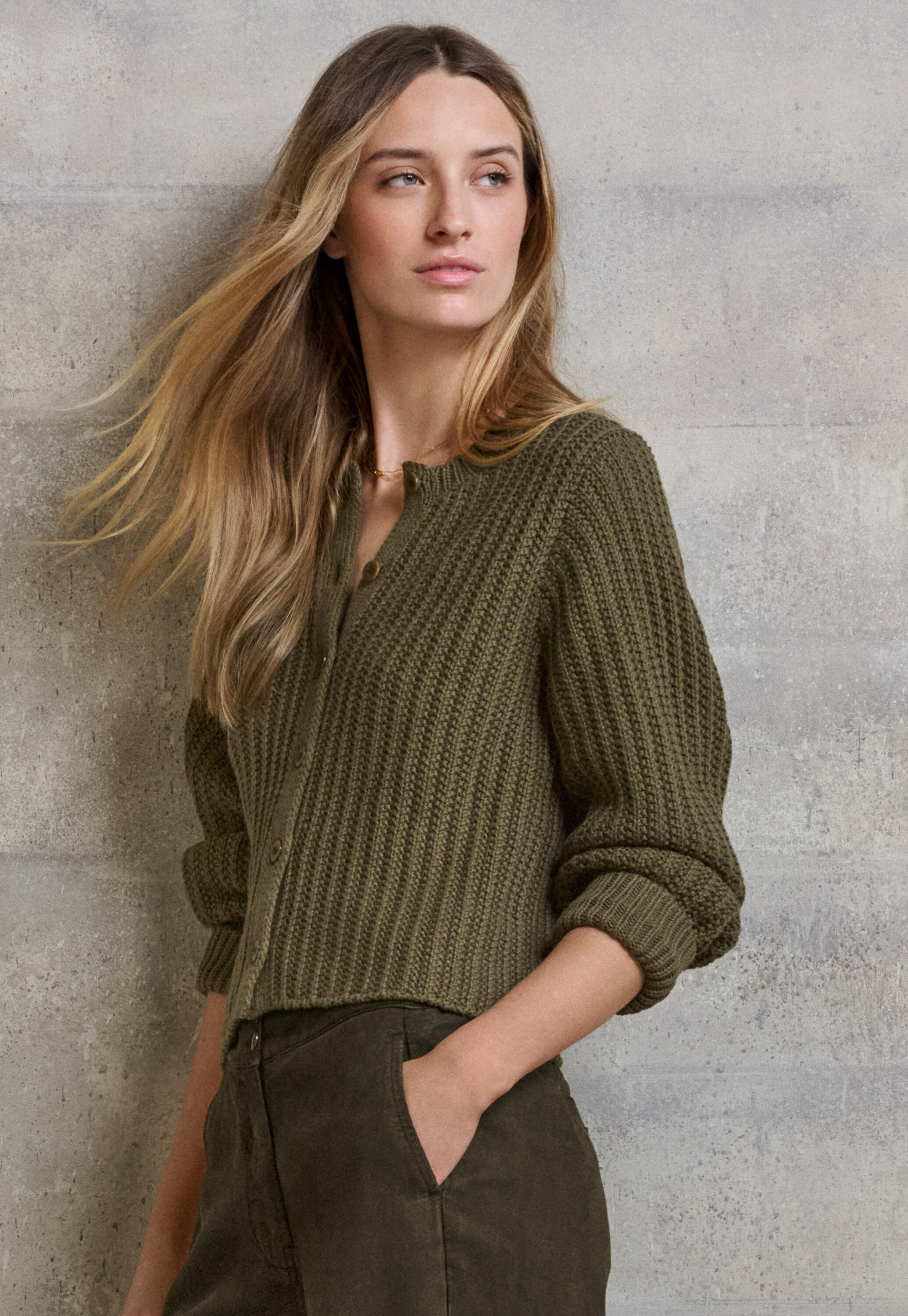 Hand-knitted cardigan