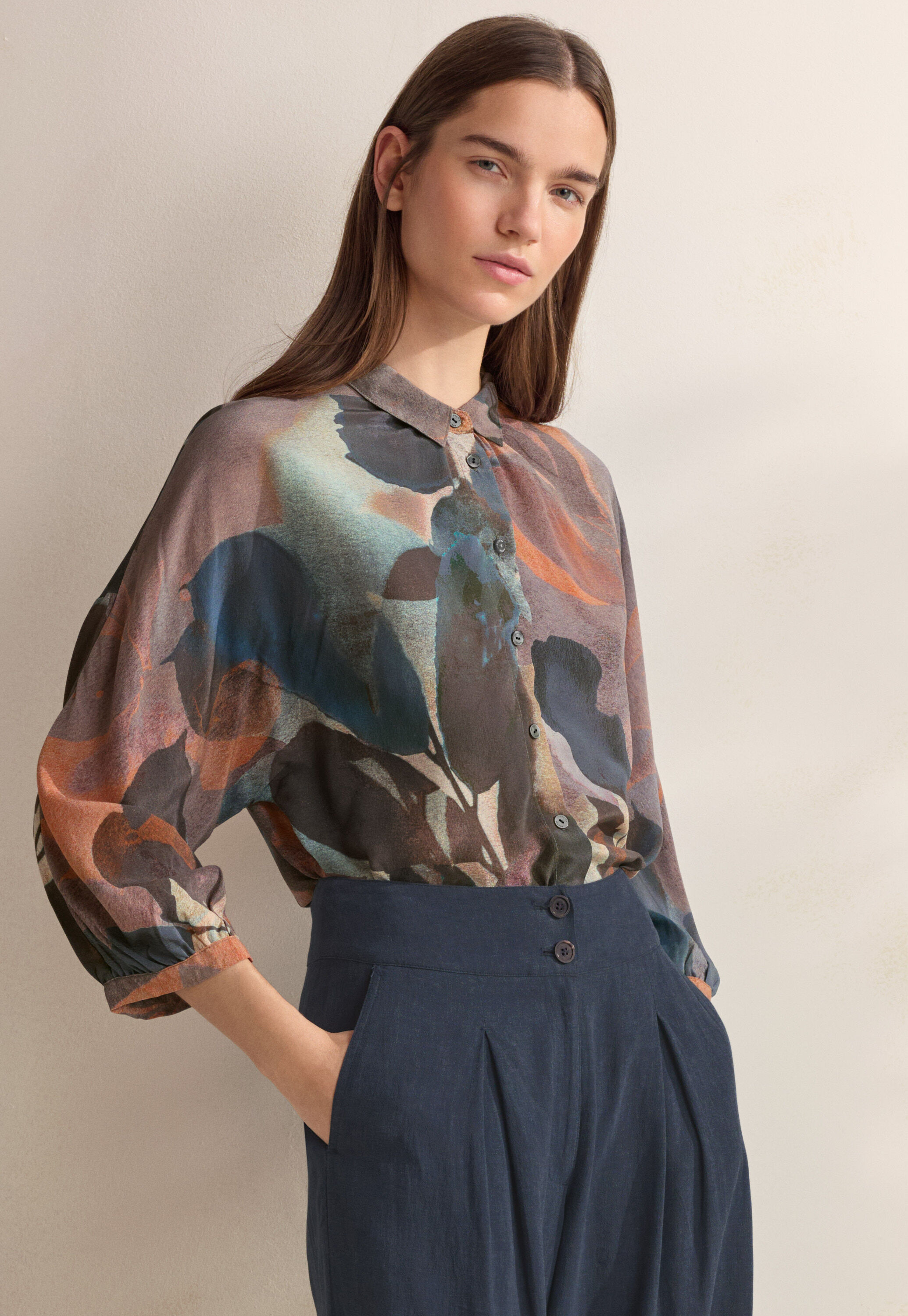 Patch pocket blouse
