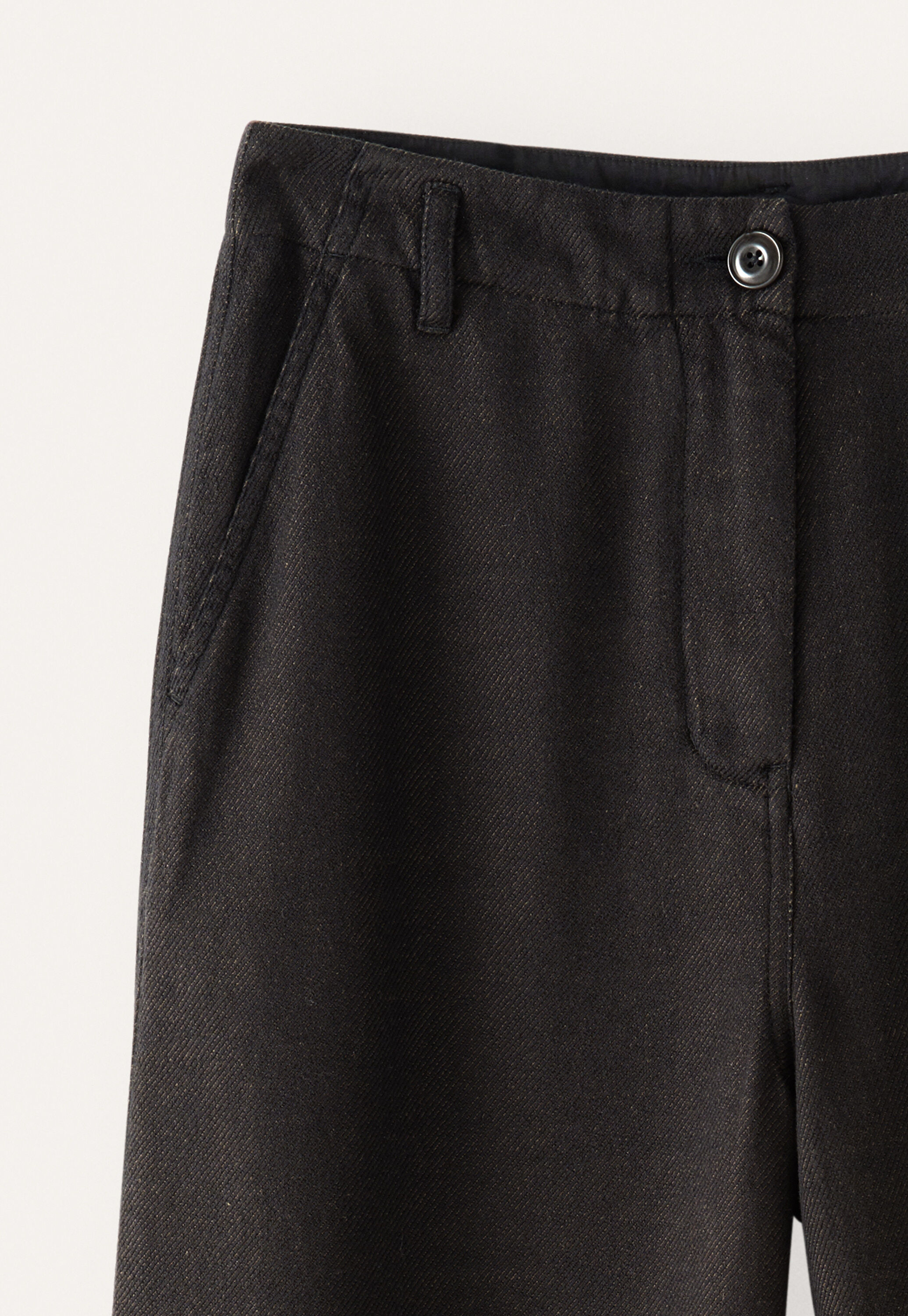 Straight-leg trousers, Brown black, large