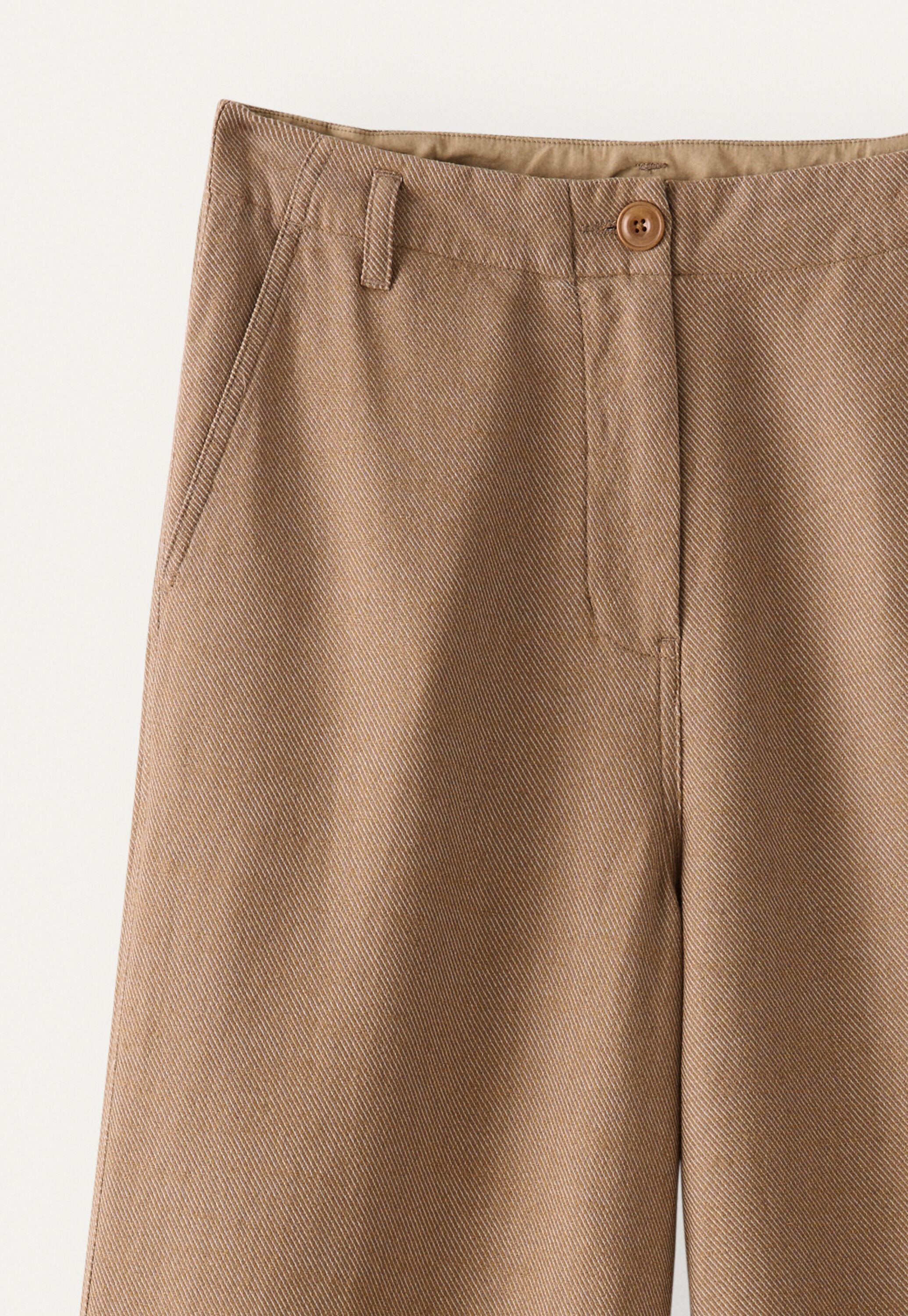 Straight-leg trousers, Camel grey, large