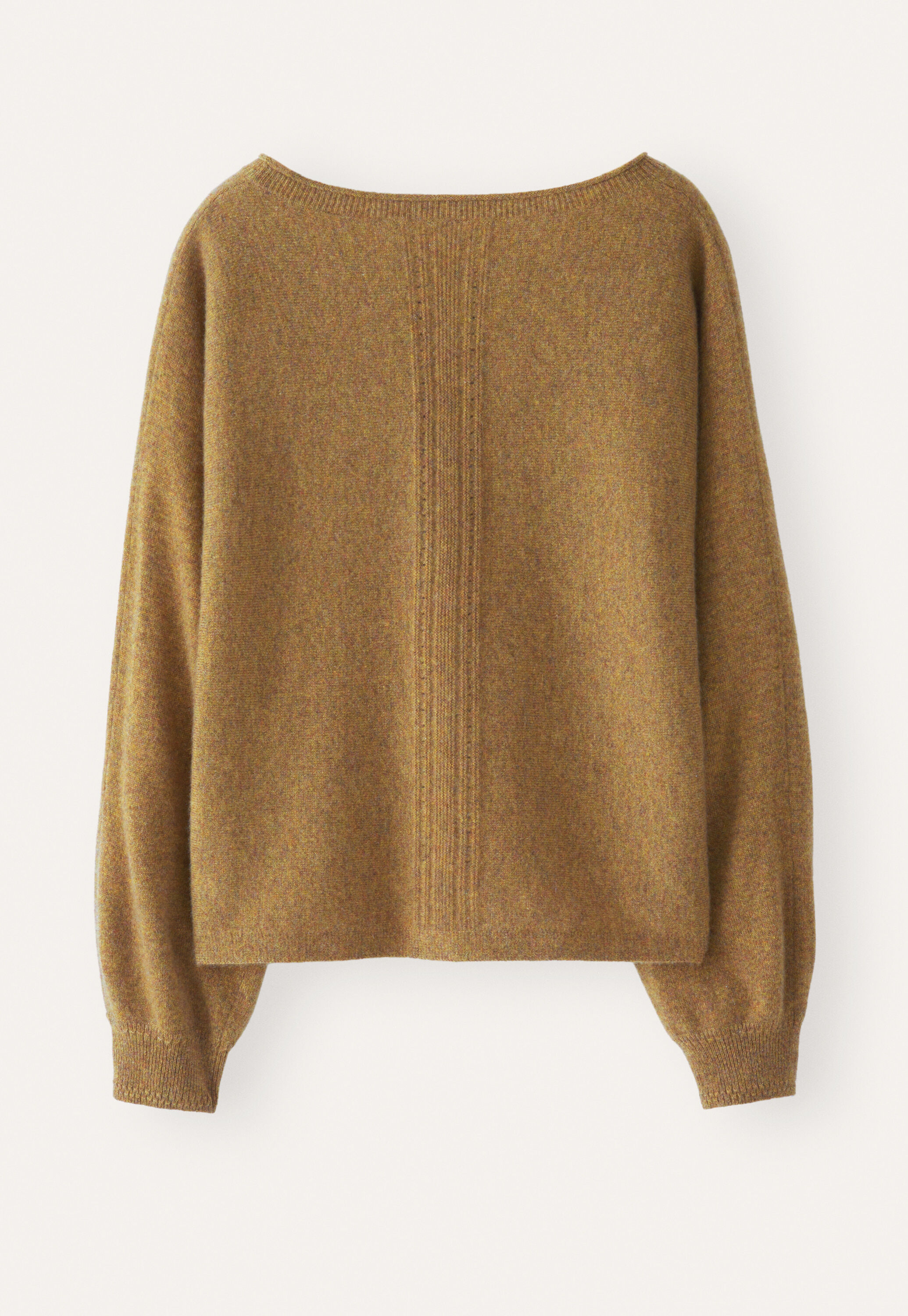 Dolman pleated-sleeve sweater