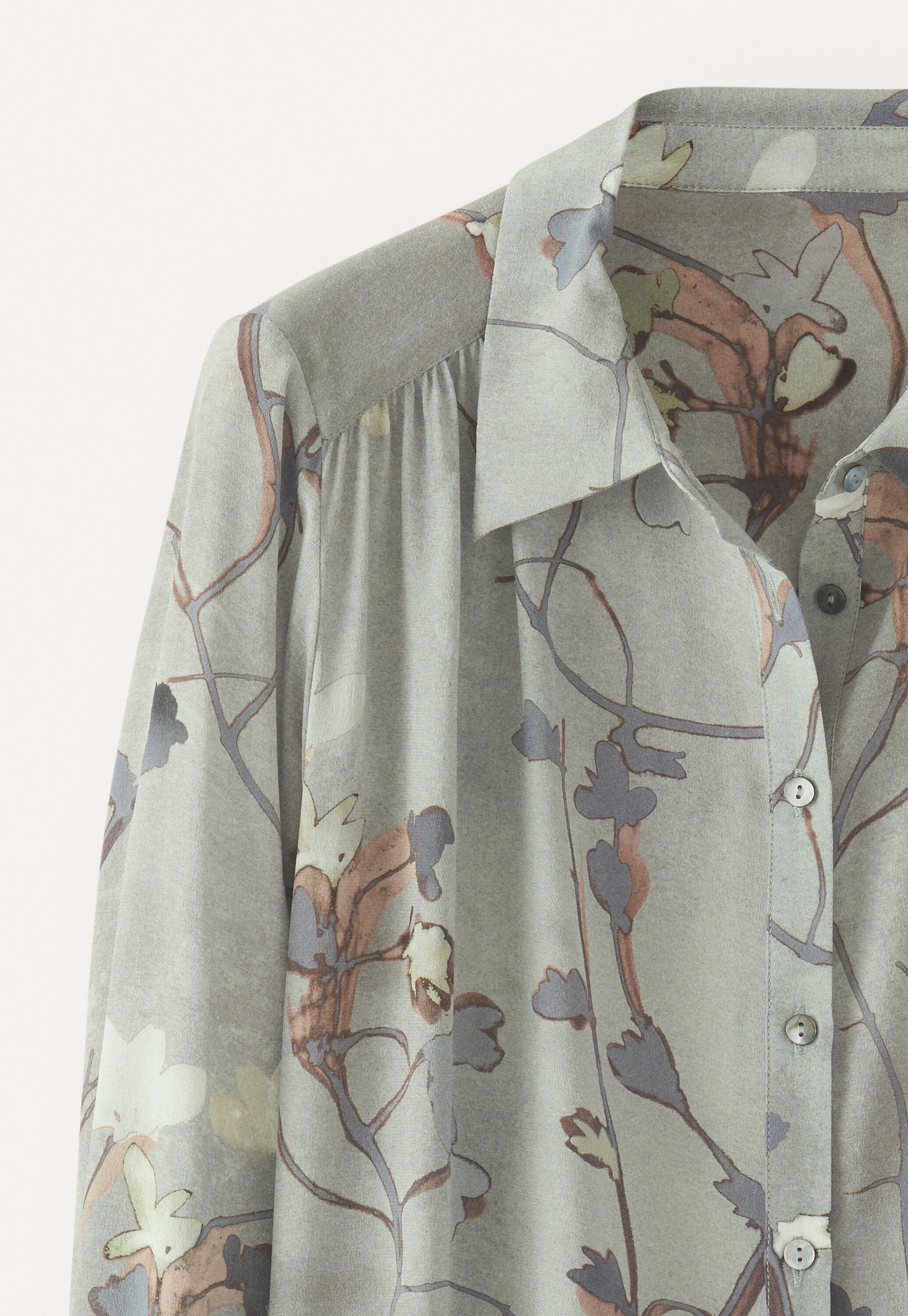 Printed shirt, Warm grey, large
