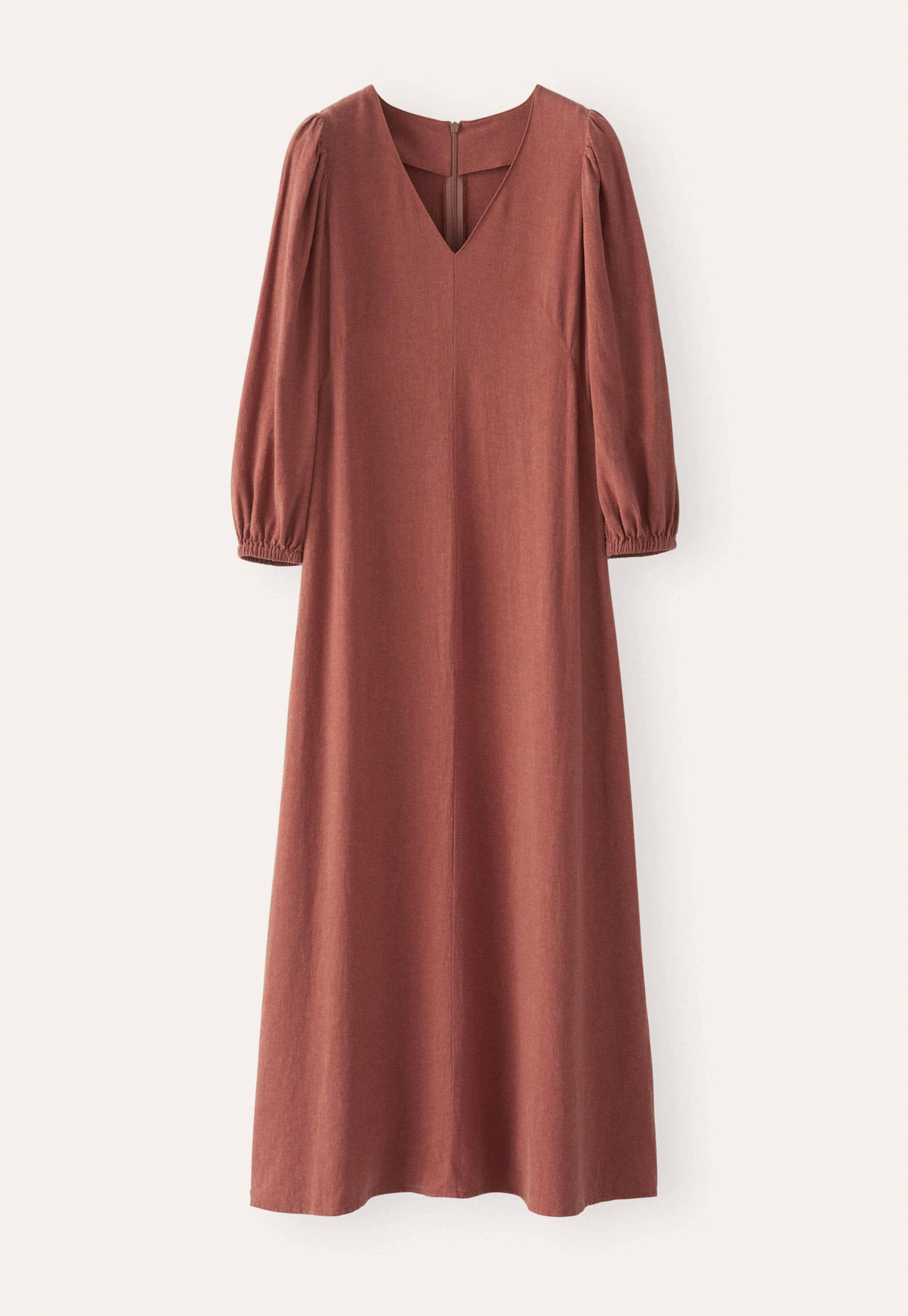 Long v-neck dress