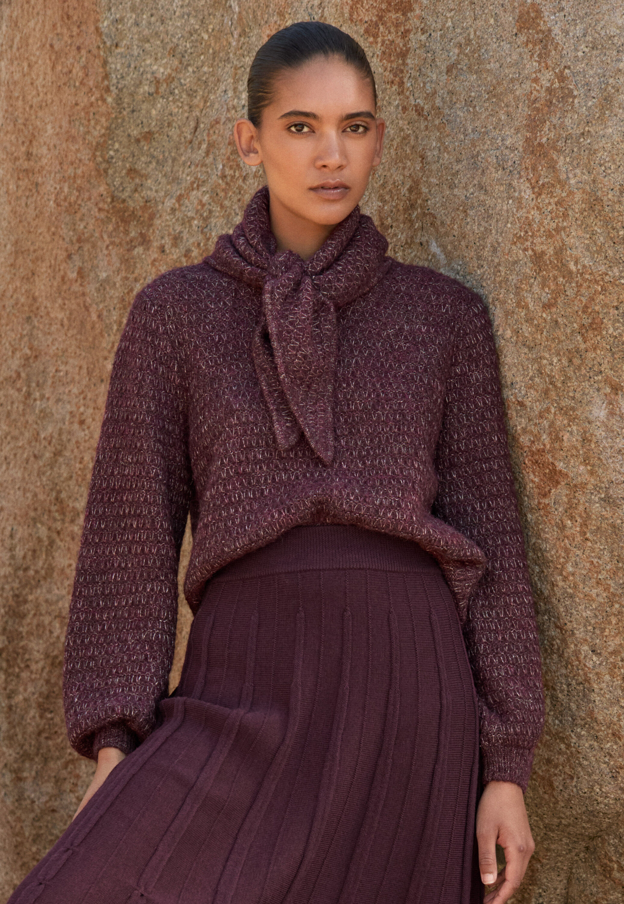 Tuck-stitch sweater