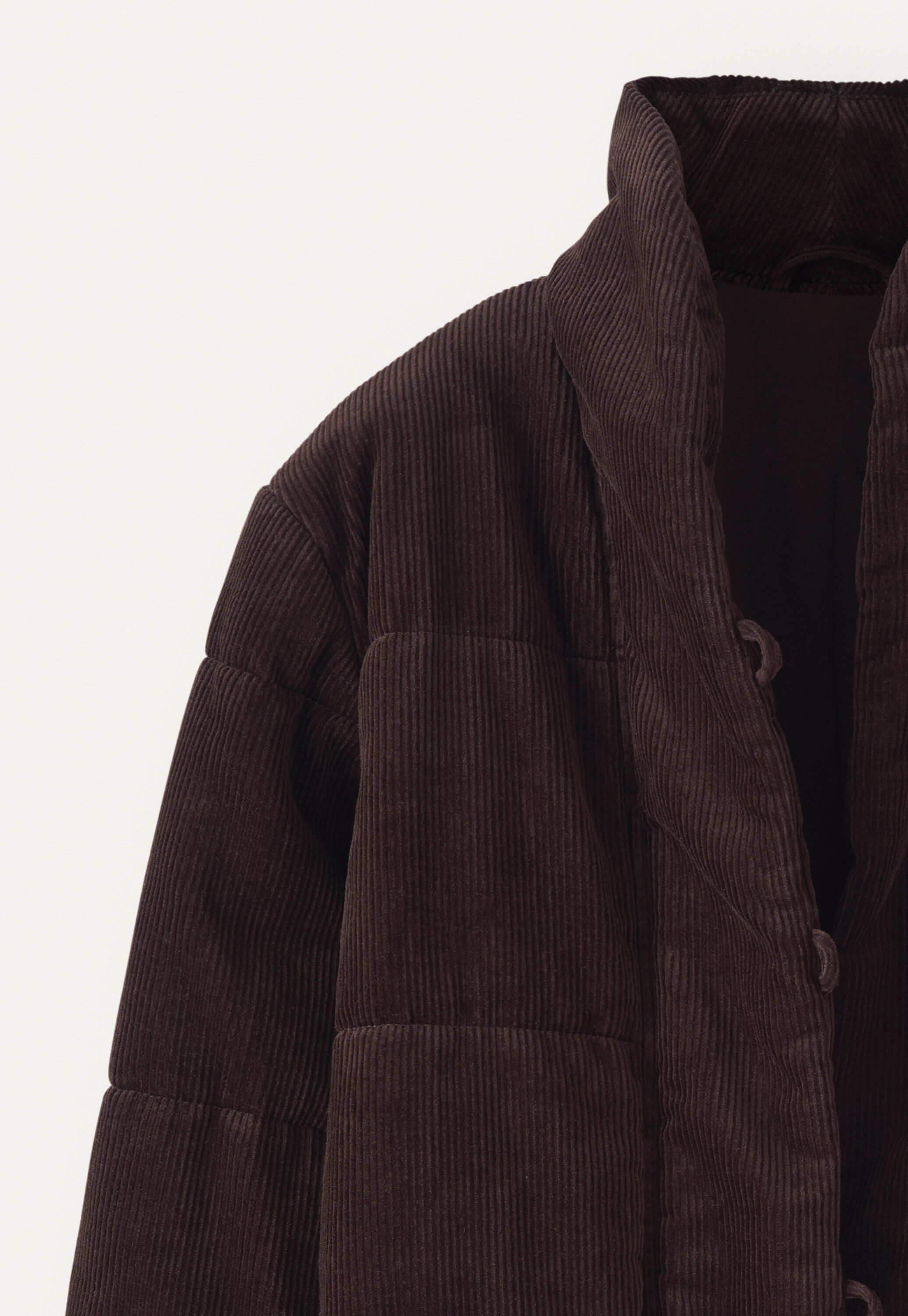 Padded shawl-collar coat
