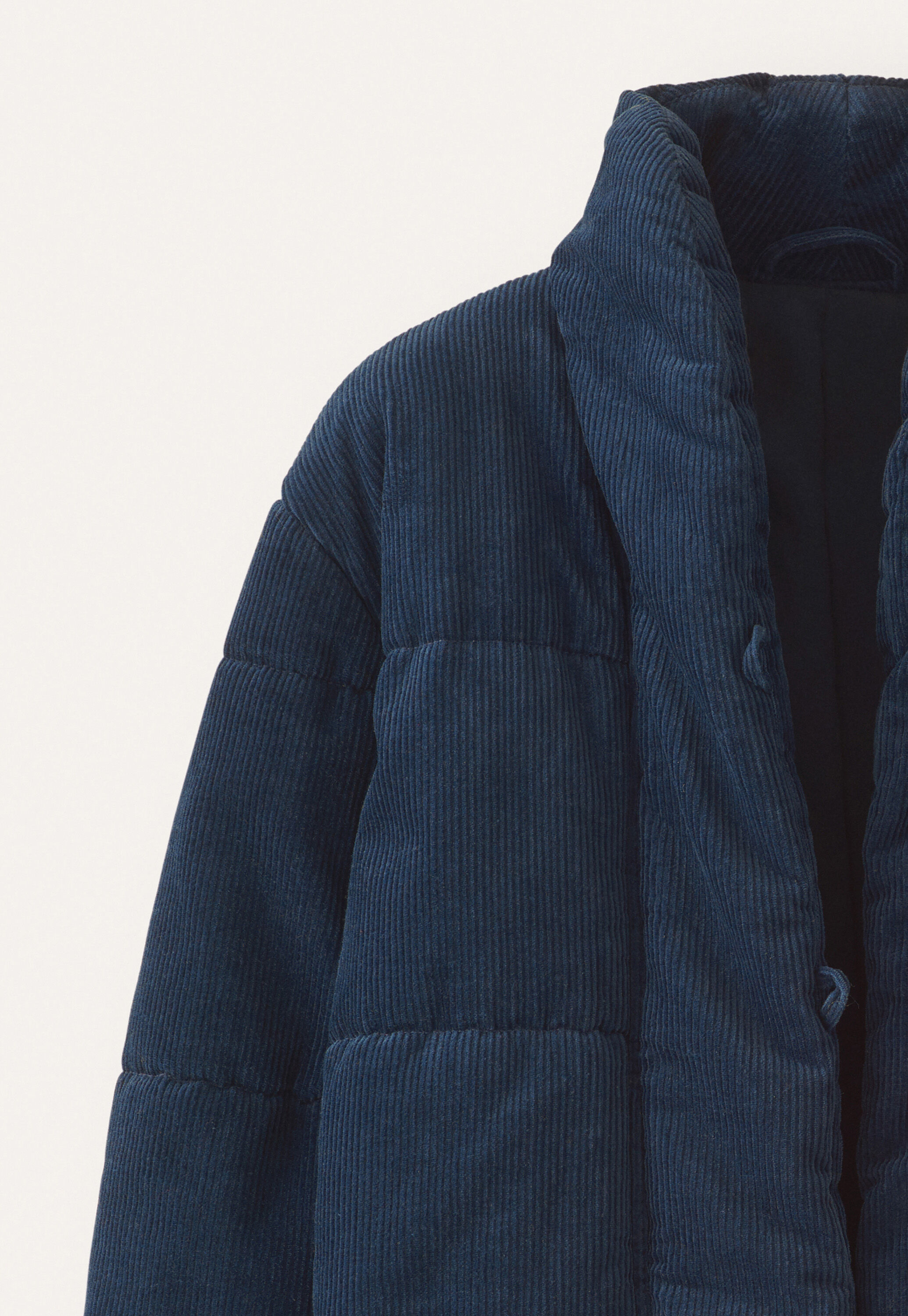 Padded shawl-collar coat
