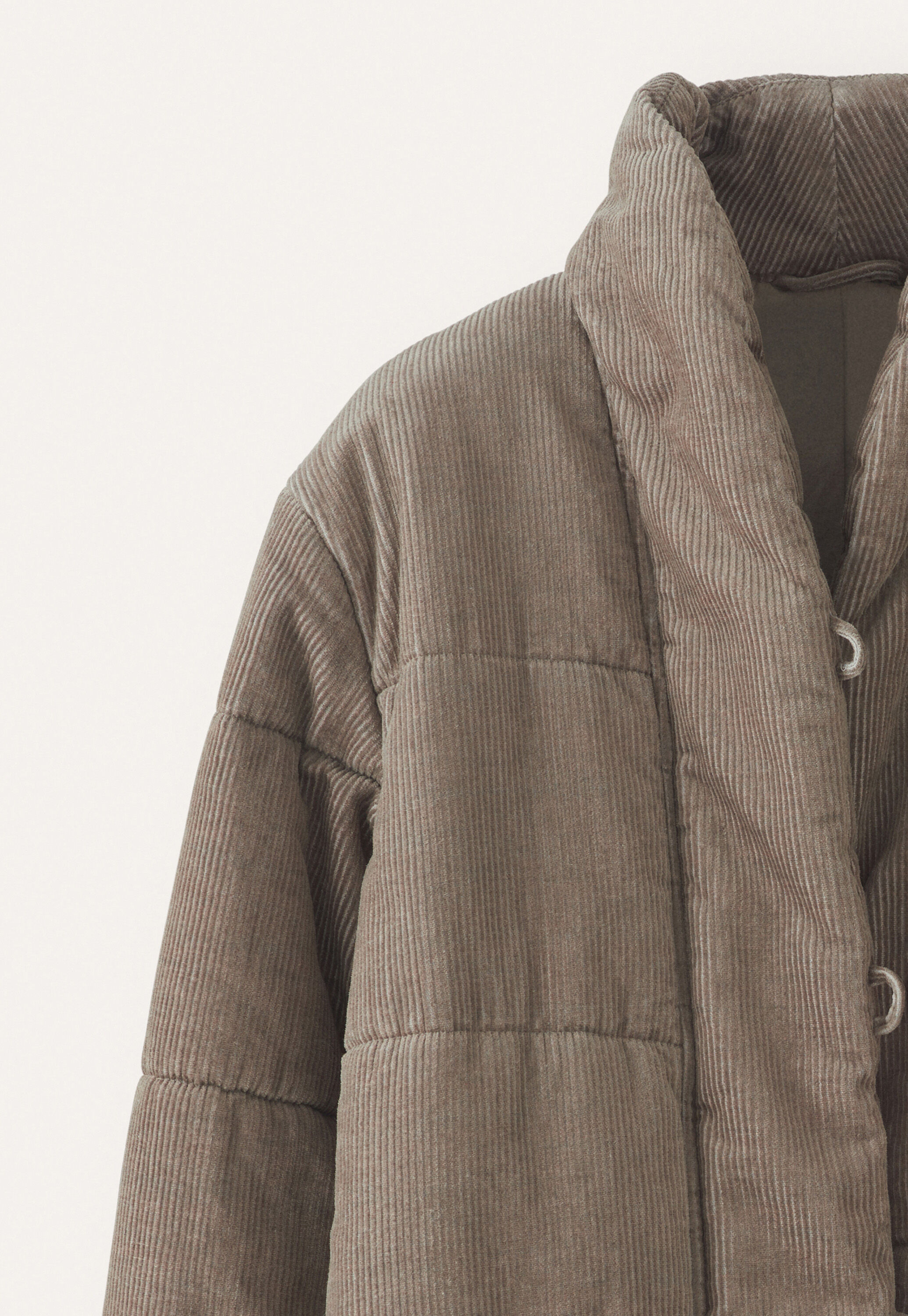 Padded shawl-collar coat