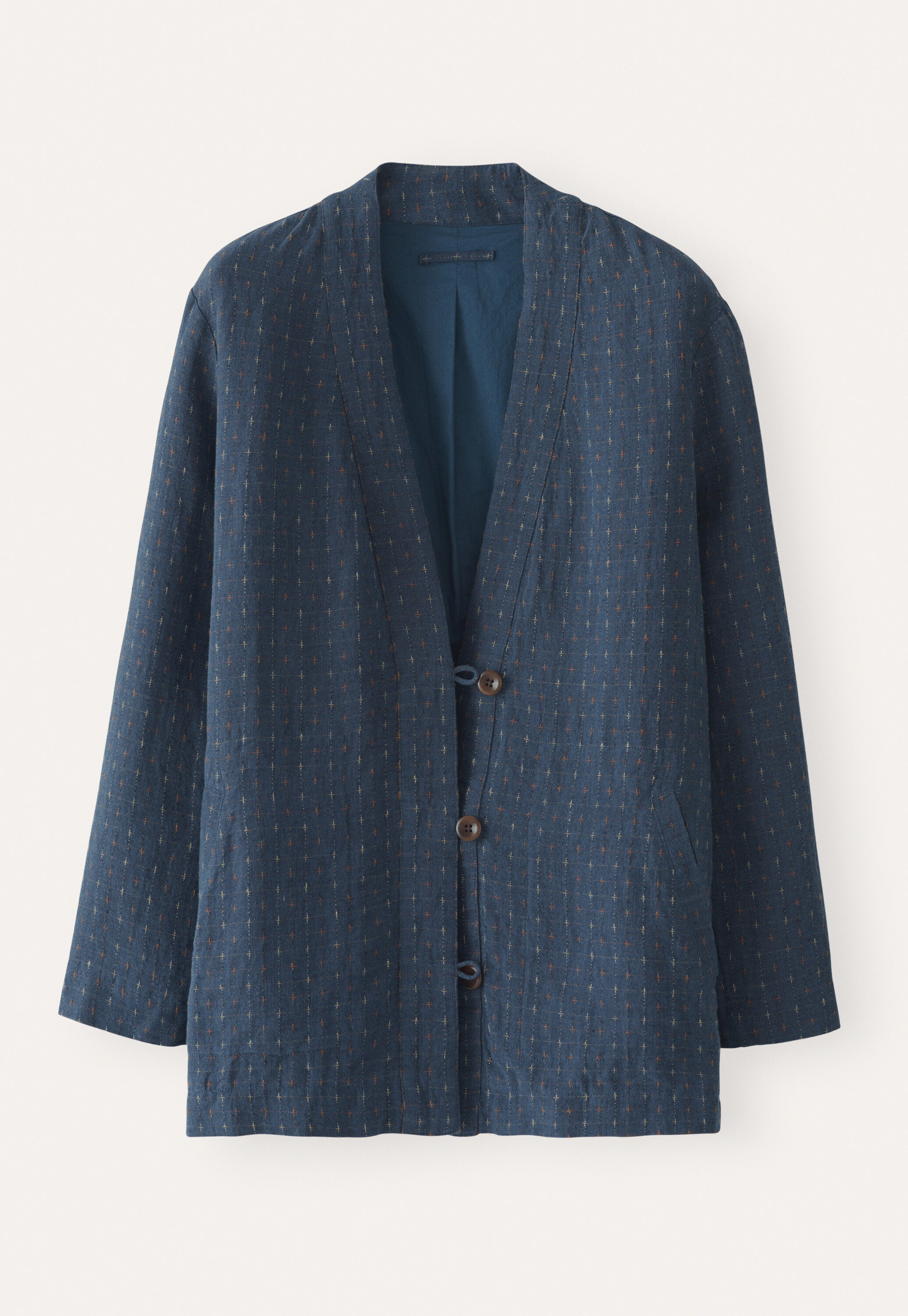 Cross-pattern jacket, Dark petrol, large