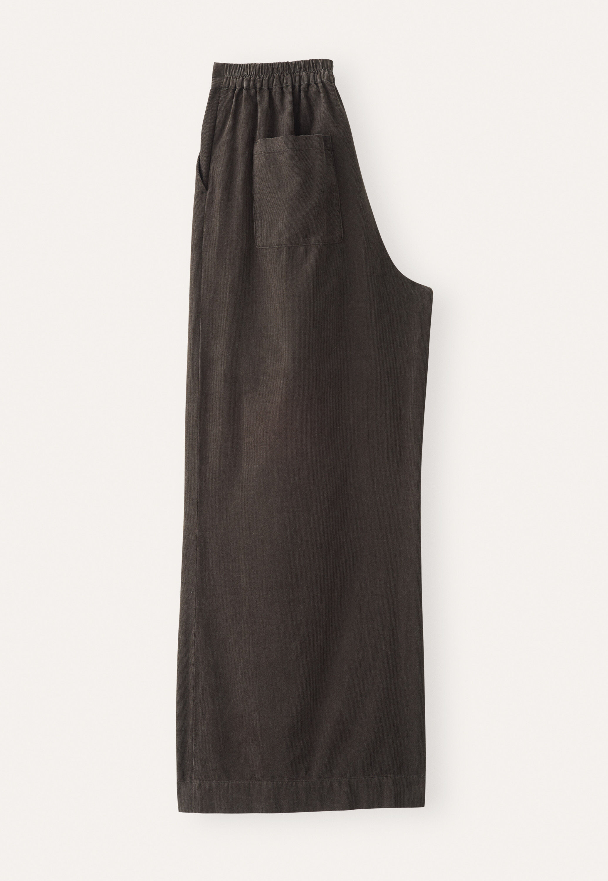 Fine cord wide-leg trousers