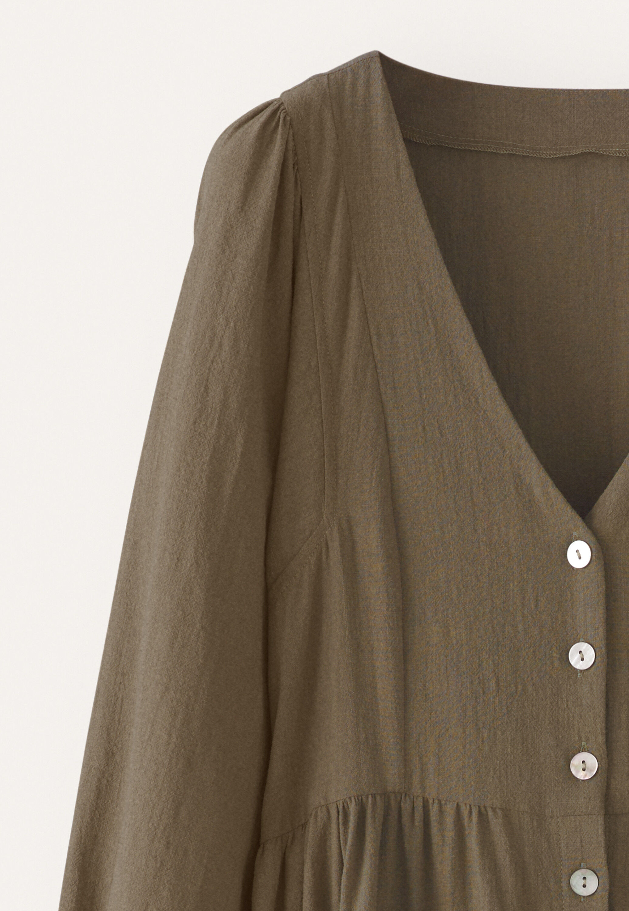 Gathered sleeve dress