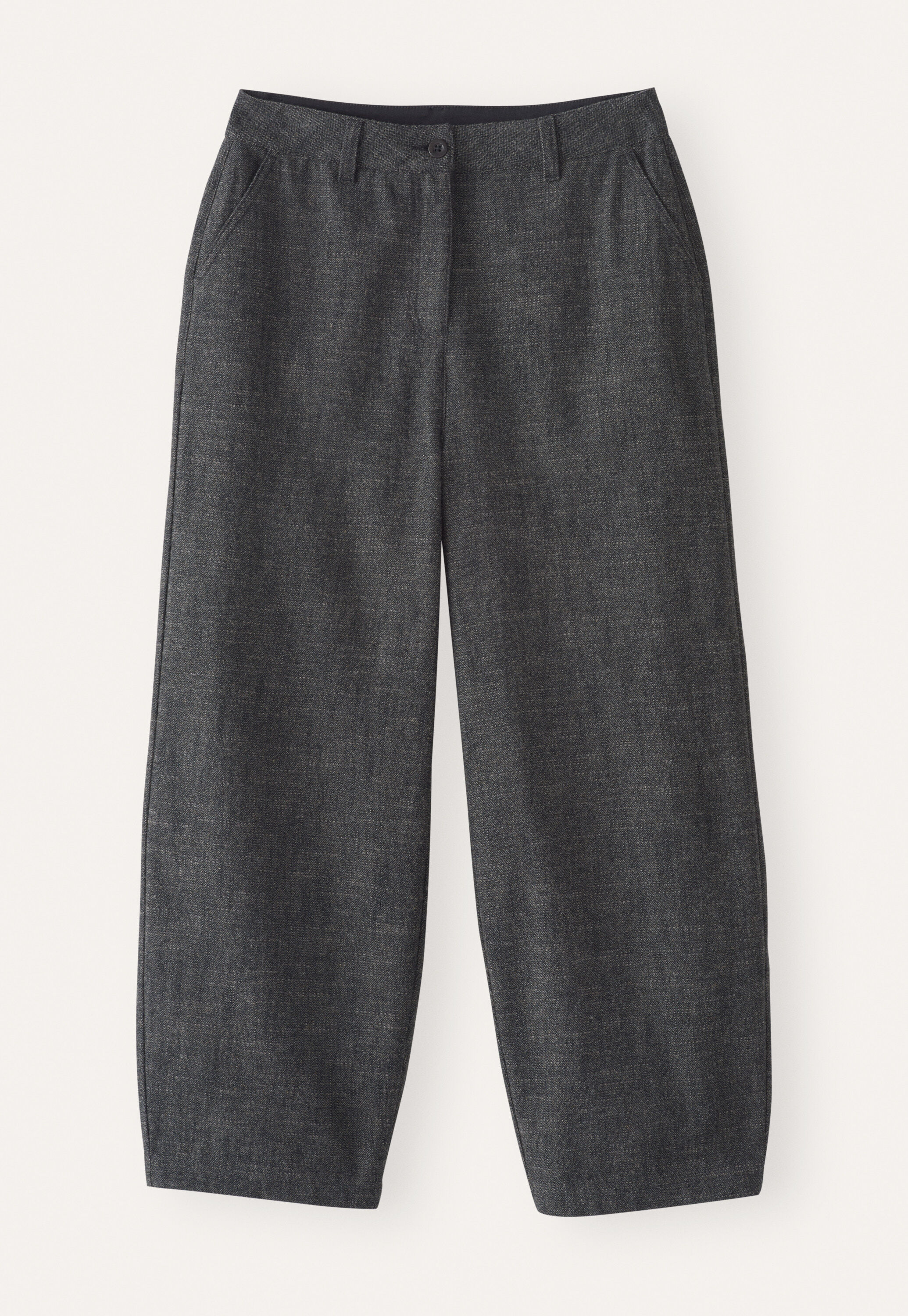 Barrel-leg trousers