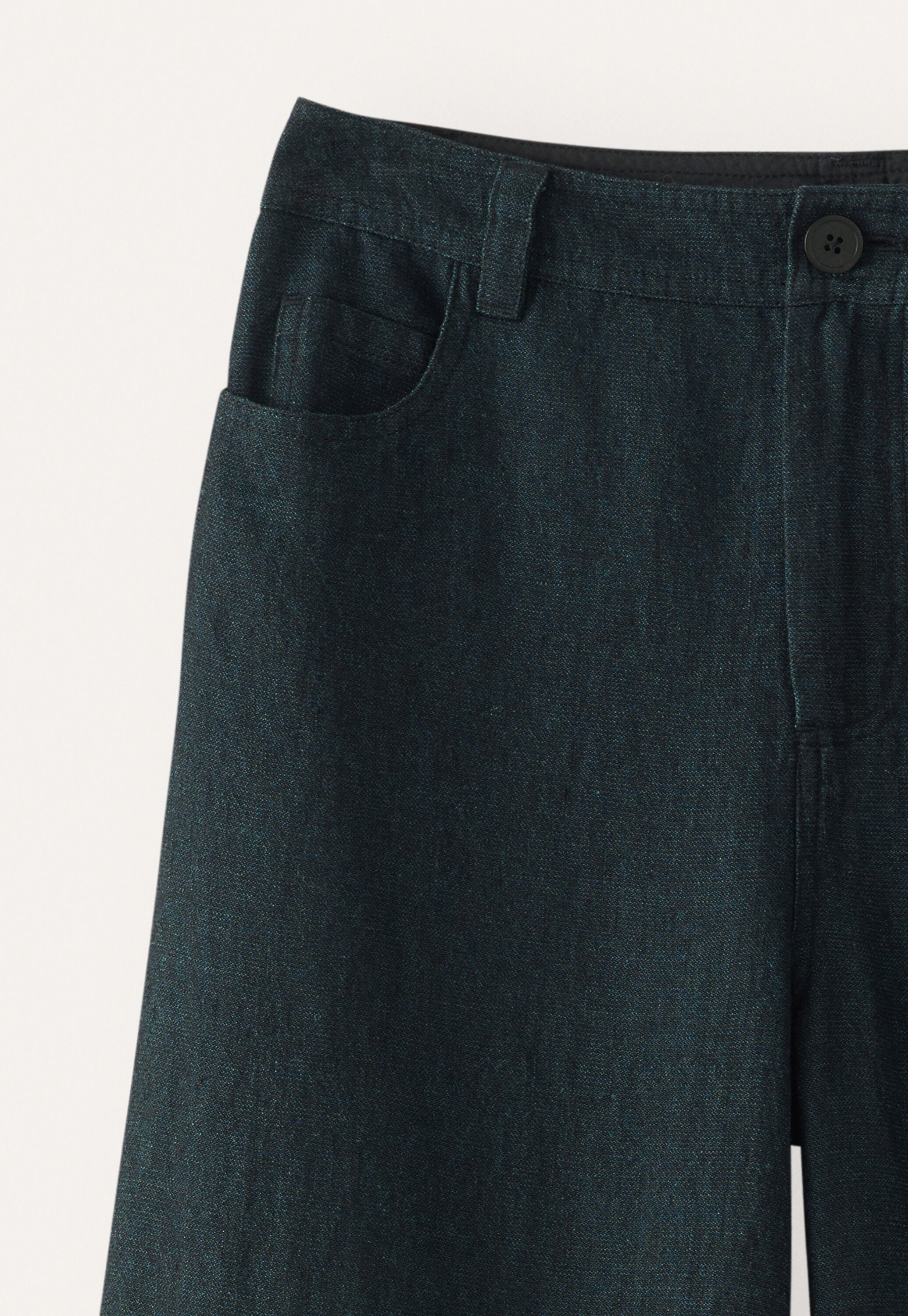 Wide & straight leg trousers, Dark petrol, large