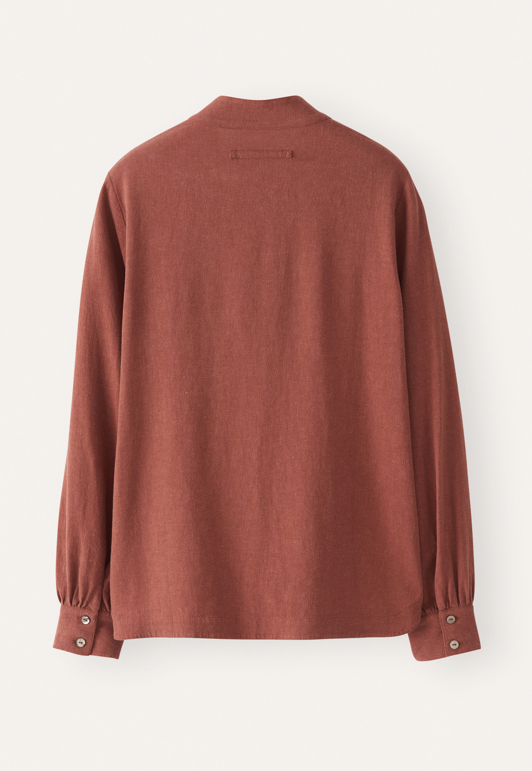 Funnel-neck blouse, Blush brown, large