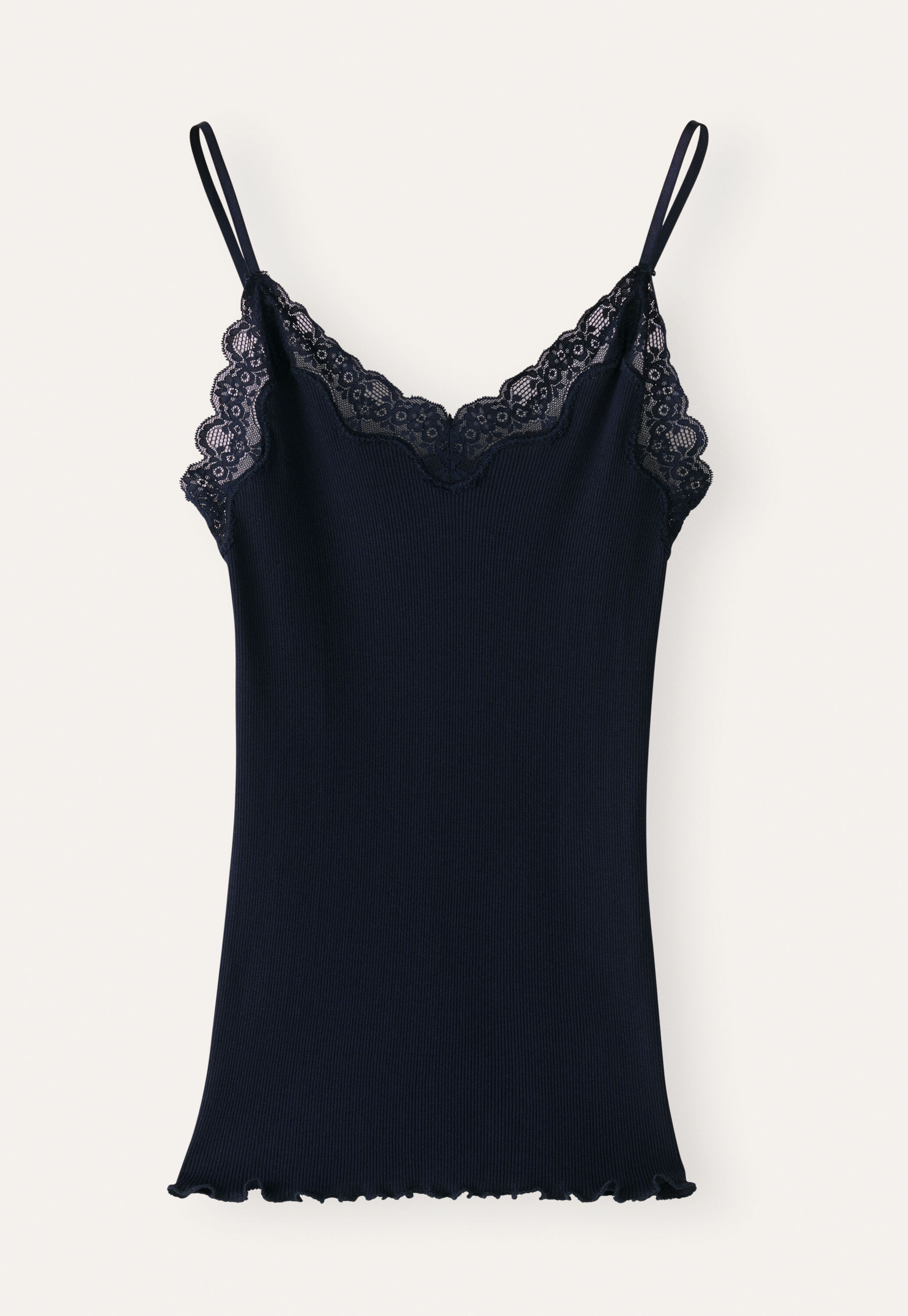 Lace-trim vest