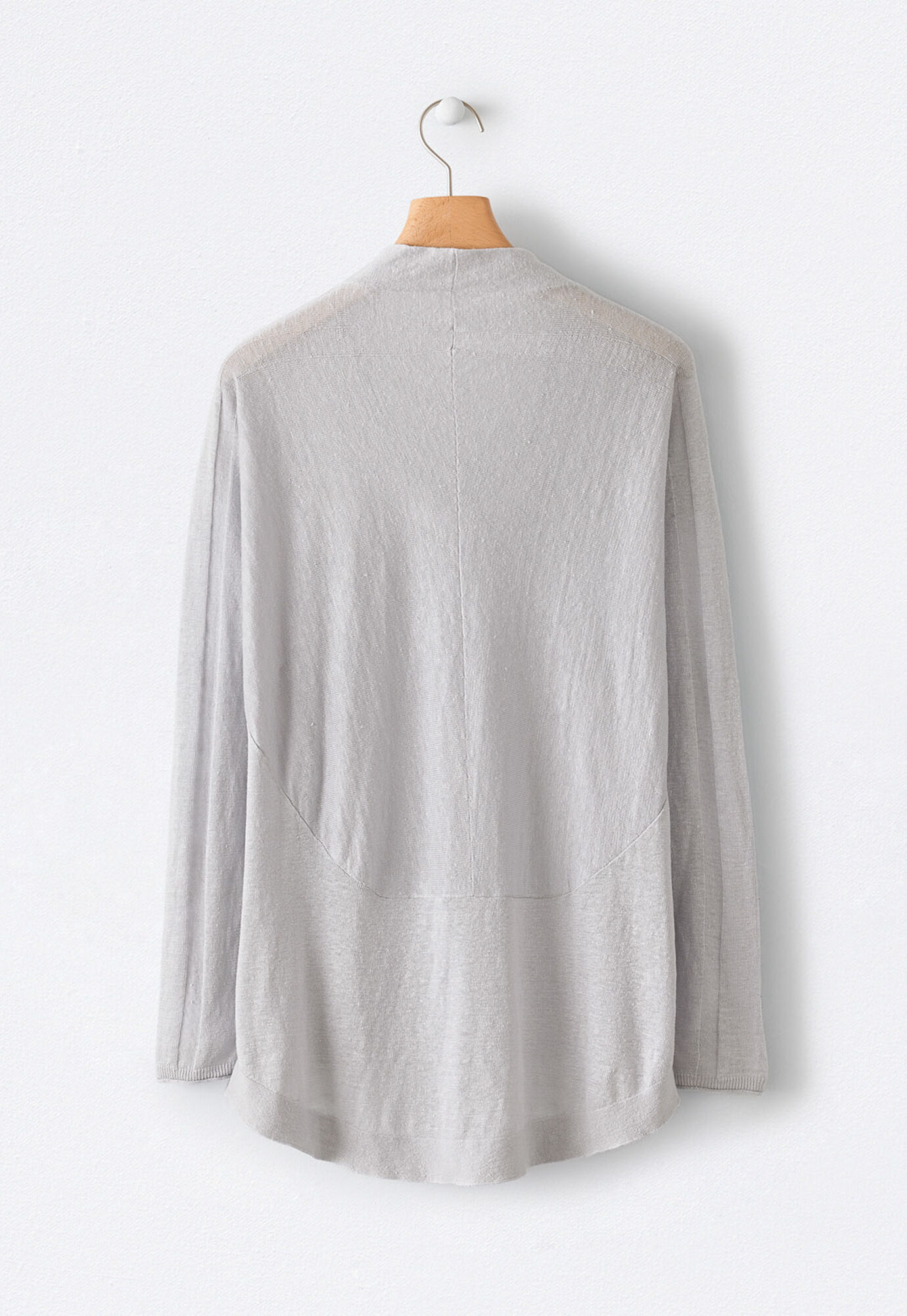Cowl-neck linen sweater