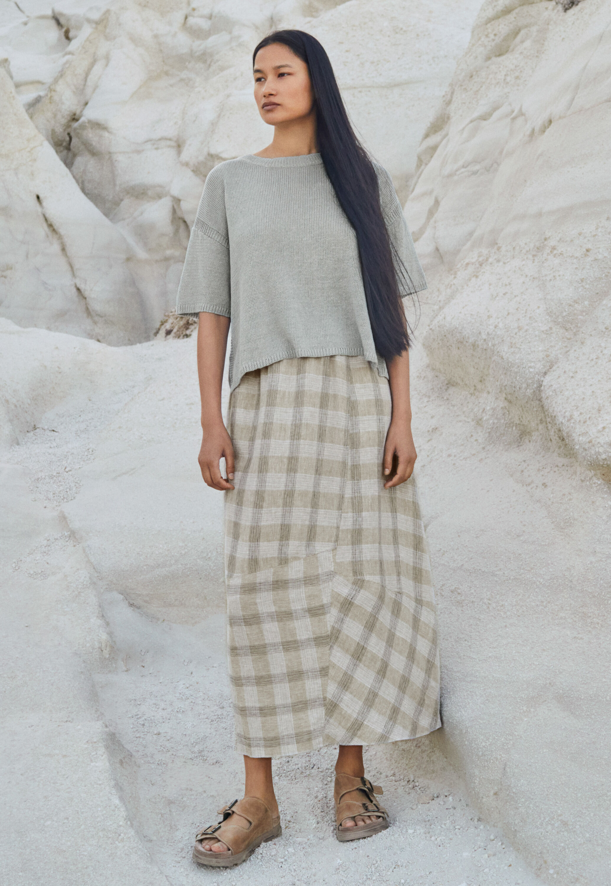 Checked skirt